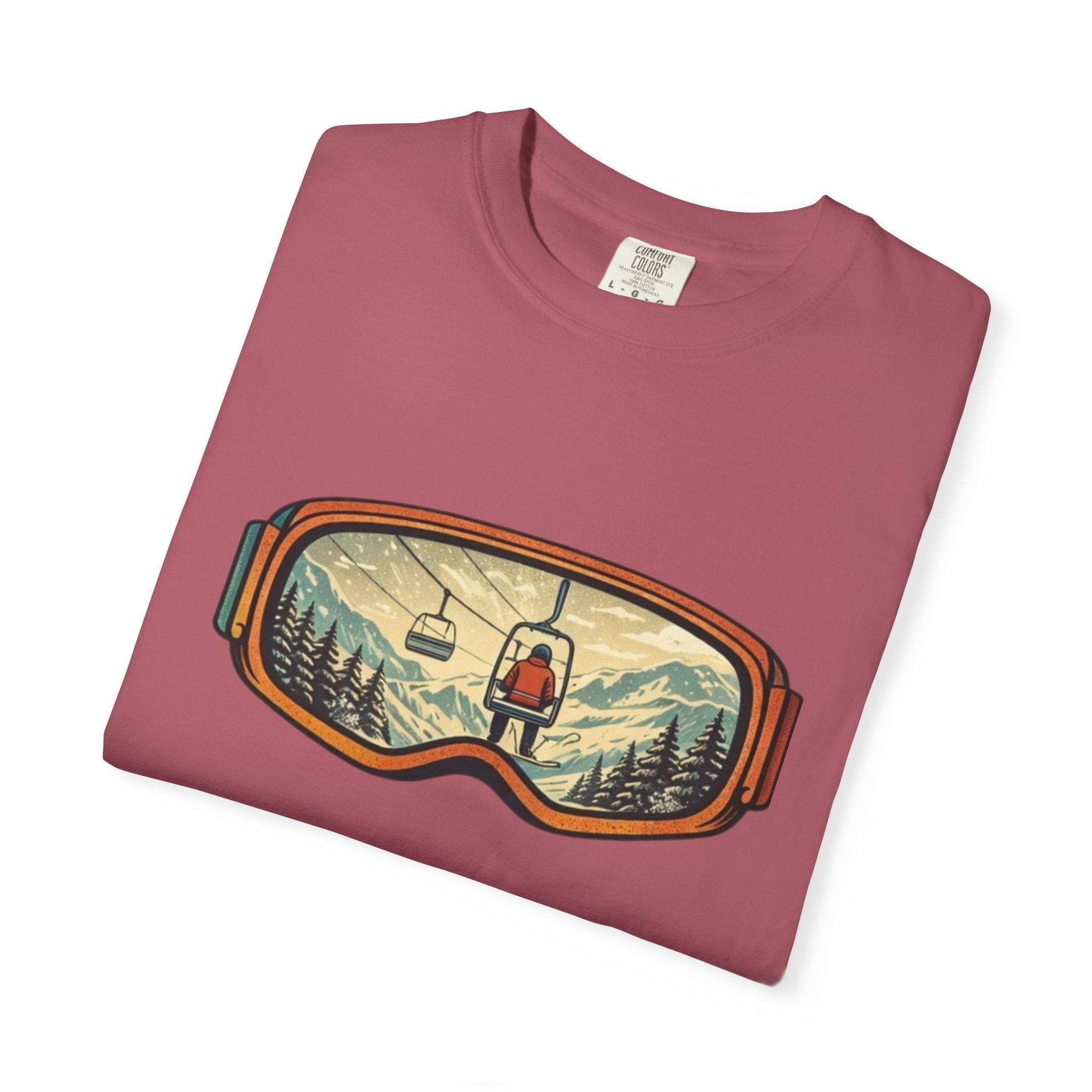 Retro Ski Lift Mountain T-Shirt | Snowboard Goggles Scene