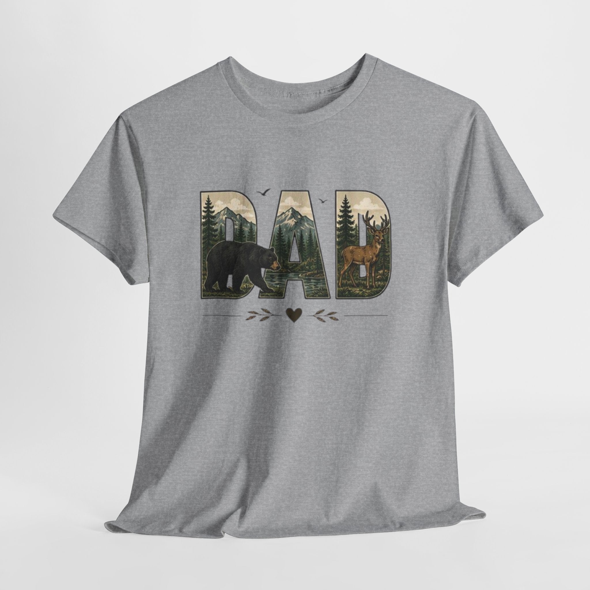 Dad Woodland Bear Graphic Tee | Fathers Day Outdoor Camping Shirt