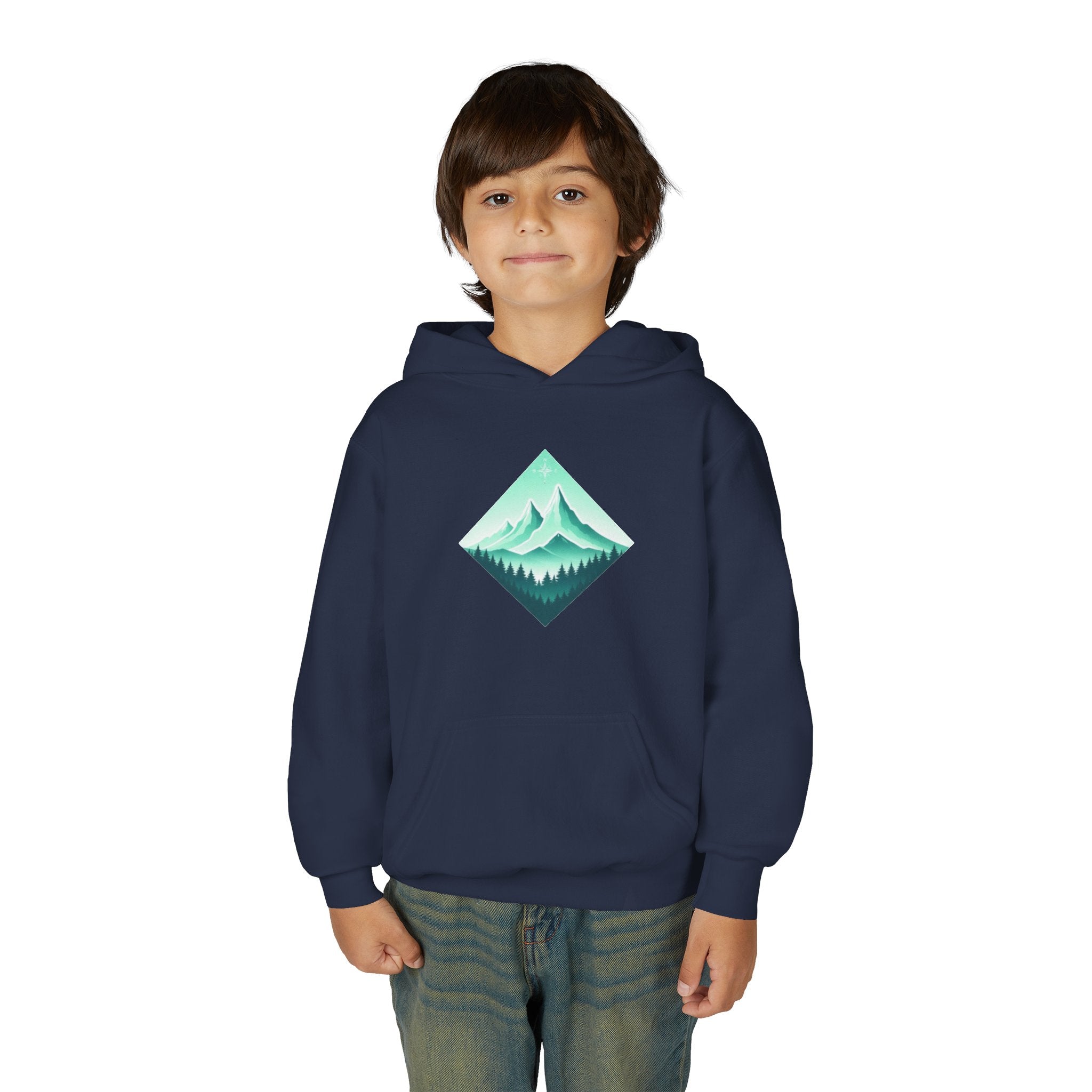 Youth Hoodie | Mint Mountain Graphic Pullover