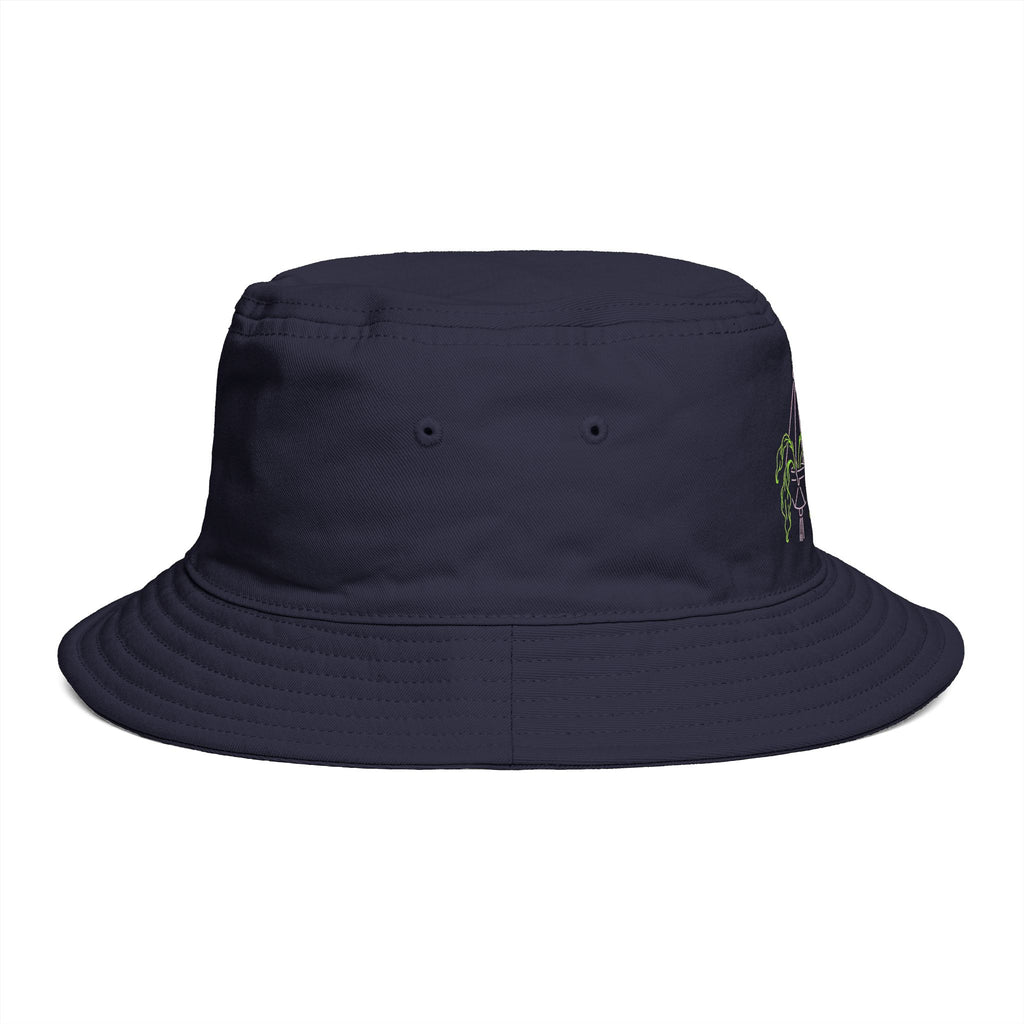 Plant Lady-ish Rust Bucket Hat | Embroidered Macrame Hanger Garden Hat