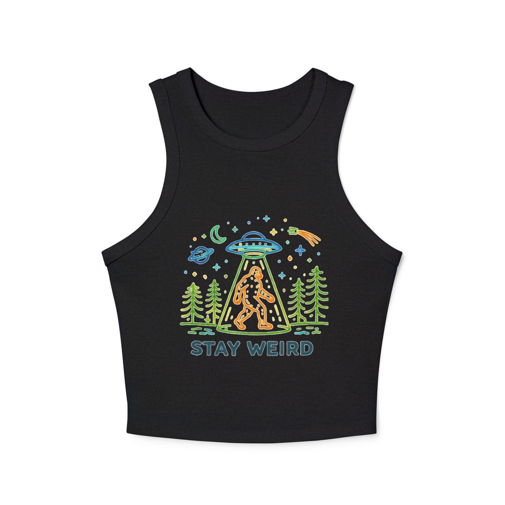 Keep It Weird Tank Top | Bigfoot Alien Abduction Crop Tank