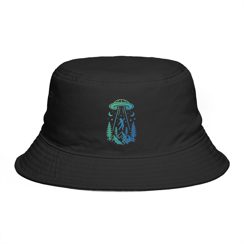 UFO Forest Bucket Hat | Retro Alien Abduction Outdoor Hat