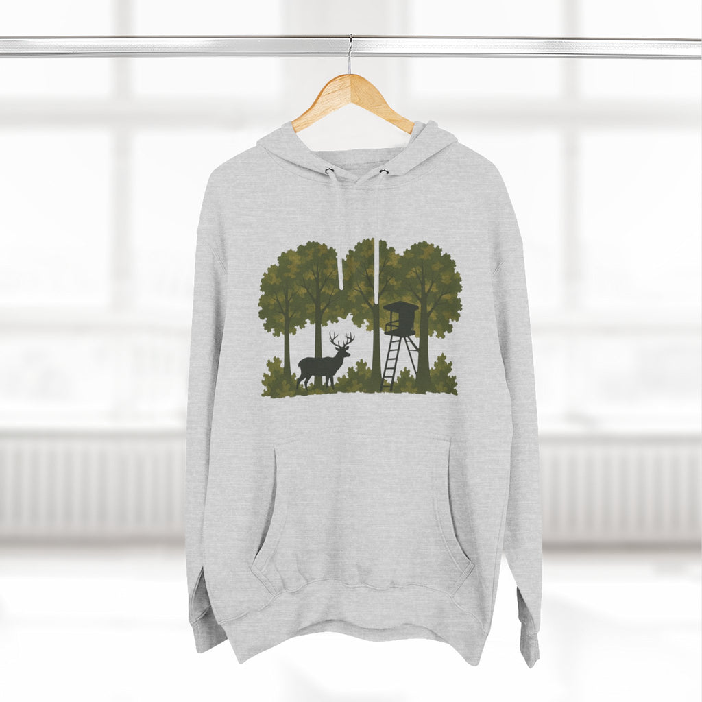 Deer Stand Forest Hoodie | Hunting Lodge Woodland Sweatshirt