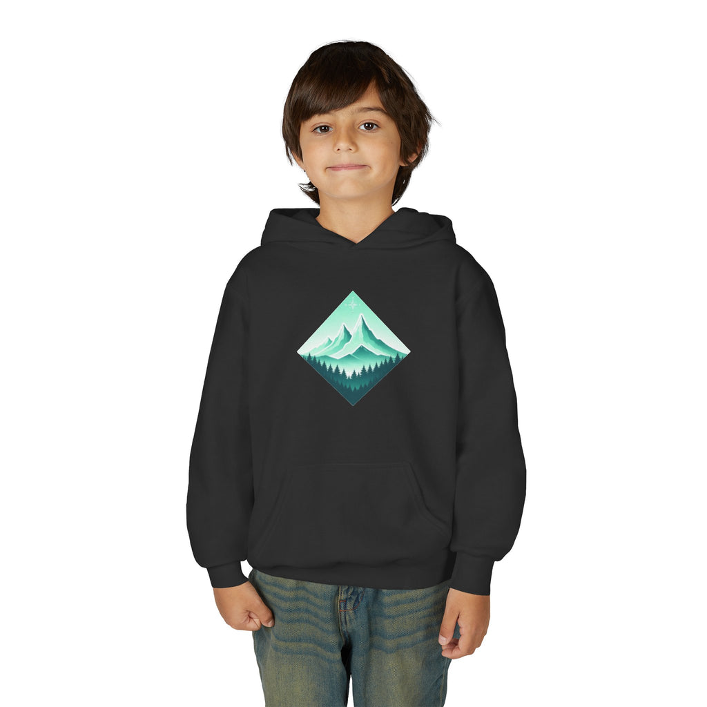 Youth Hoodie | Mint Mountain Graphic Pullover