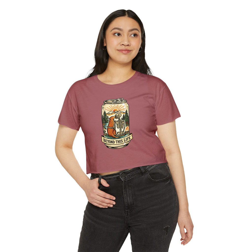 Festival Crop Top | Beyond This Life Can Art Graphic