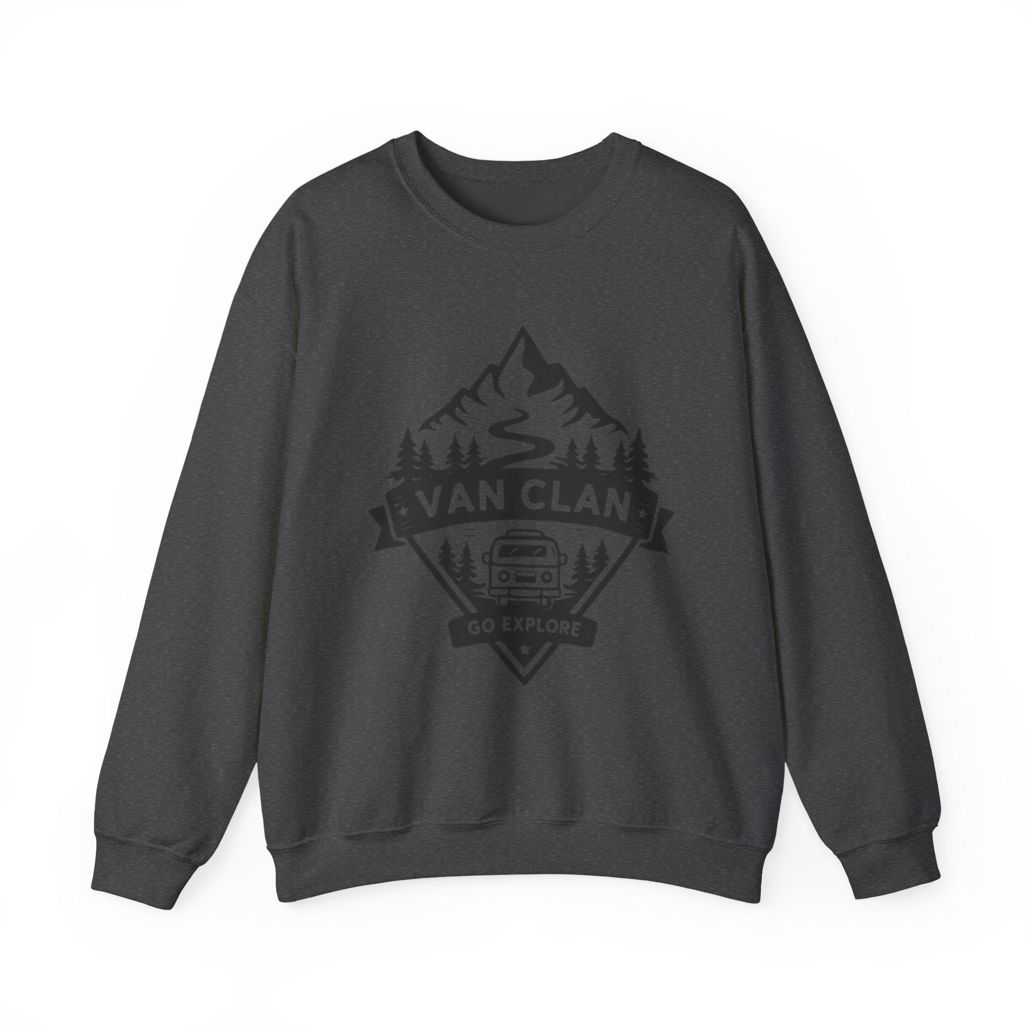 Van Clan "Go Explore" Crewneck Sweatshirt | Adventure Vanlife Graphic