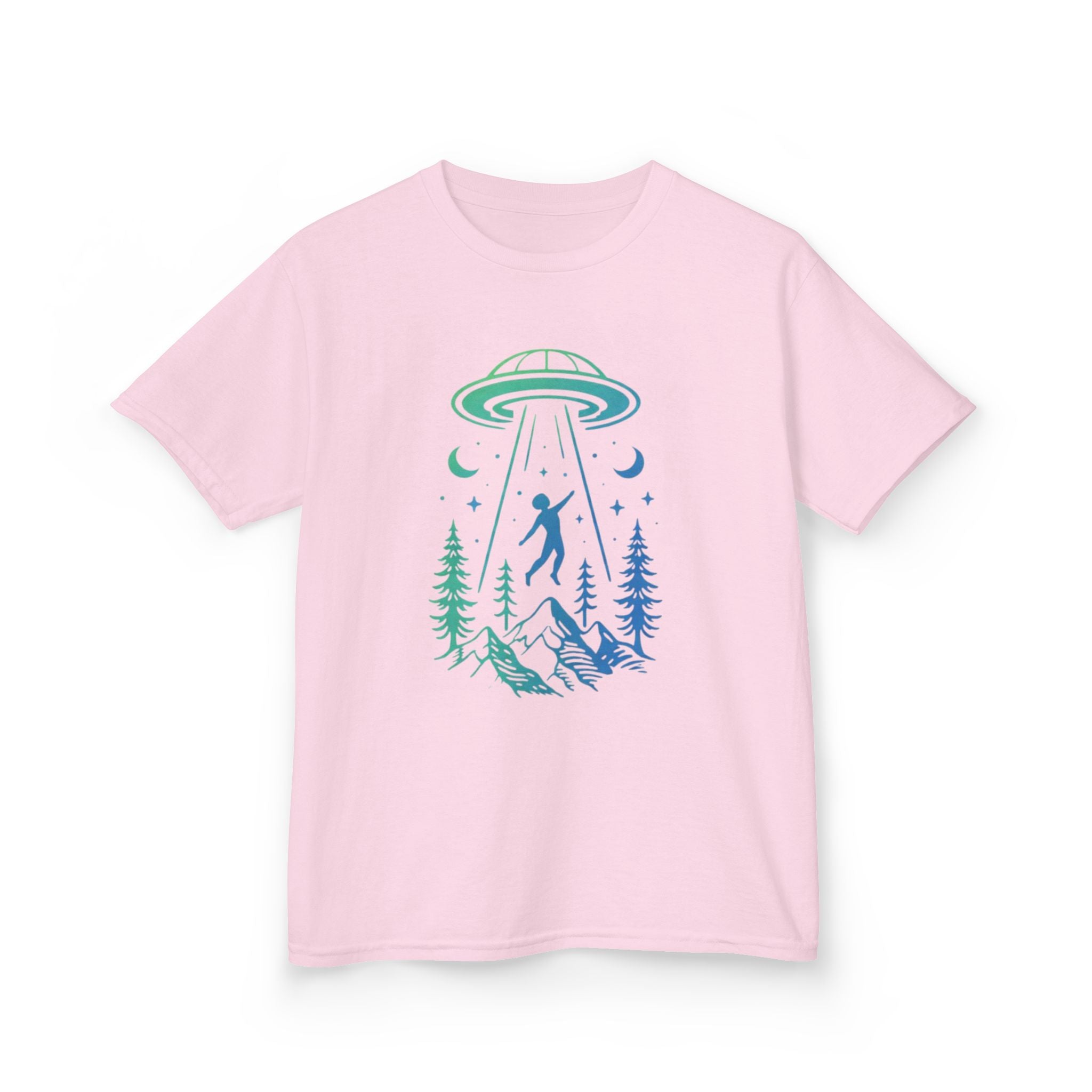 Kids UFO Abduction Tee | Space Adventure Mountain Shirt