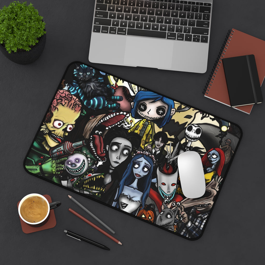 Tim Burton Character Desk Mat | Gothic Artist Rendition Deskpad