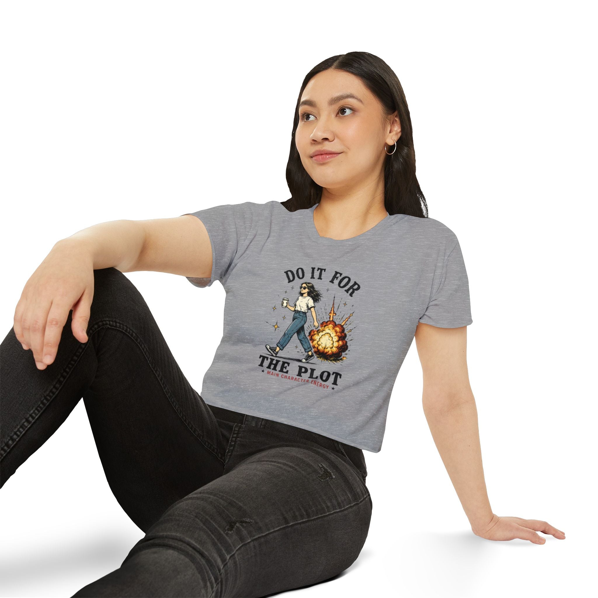 Crop Top | "Do It For The Plot" Retro Graphic Festival Tee