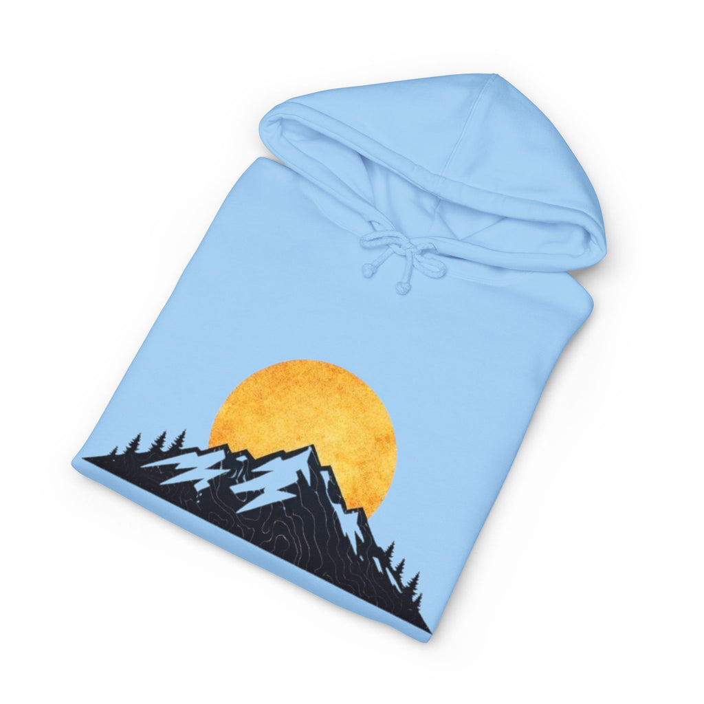 Mountain Sunset Hoodie | Minimal Nature Graphic Hooded Sweatshirt