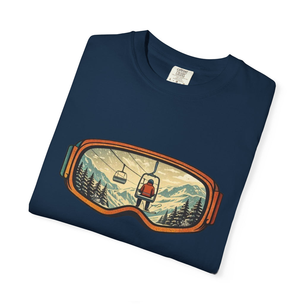 Retro Ski Lift Mountain T-Shirt | Snowboard Goggles Scene