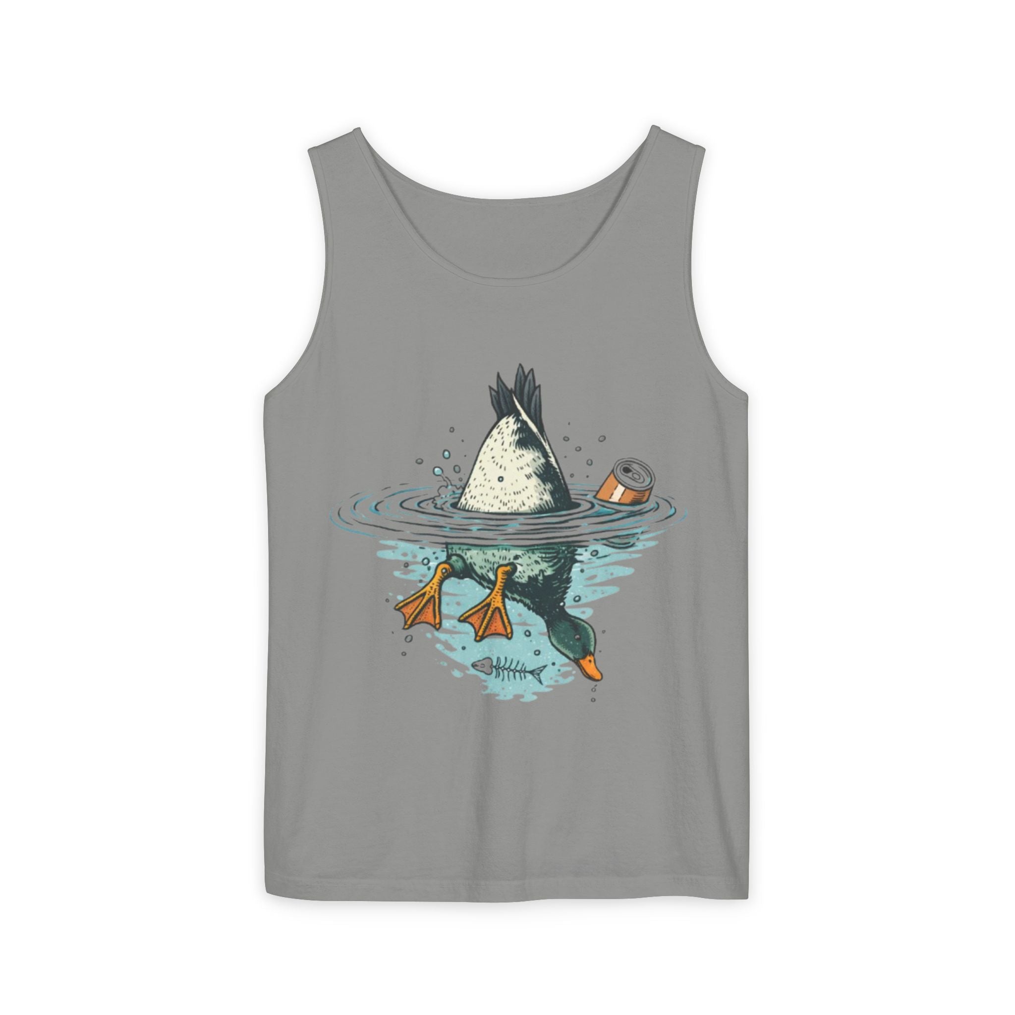 Duck Diving Tank Top | Funny Duck Butt Illustration Summer Tank