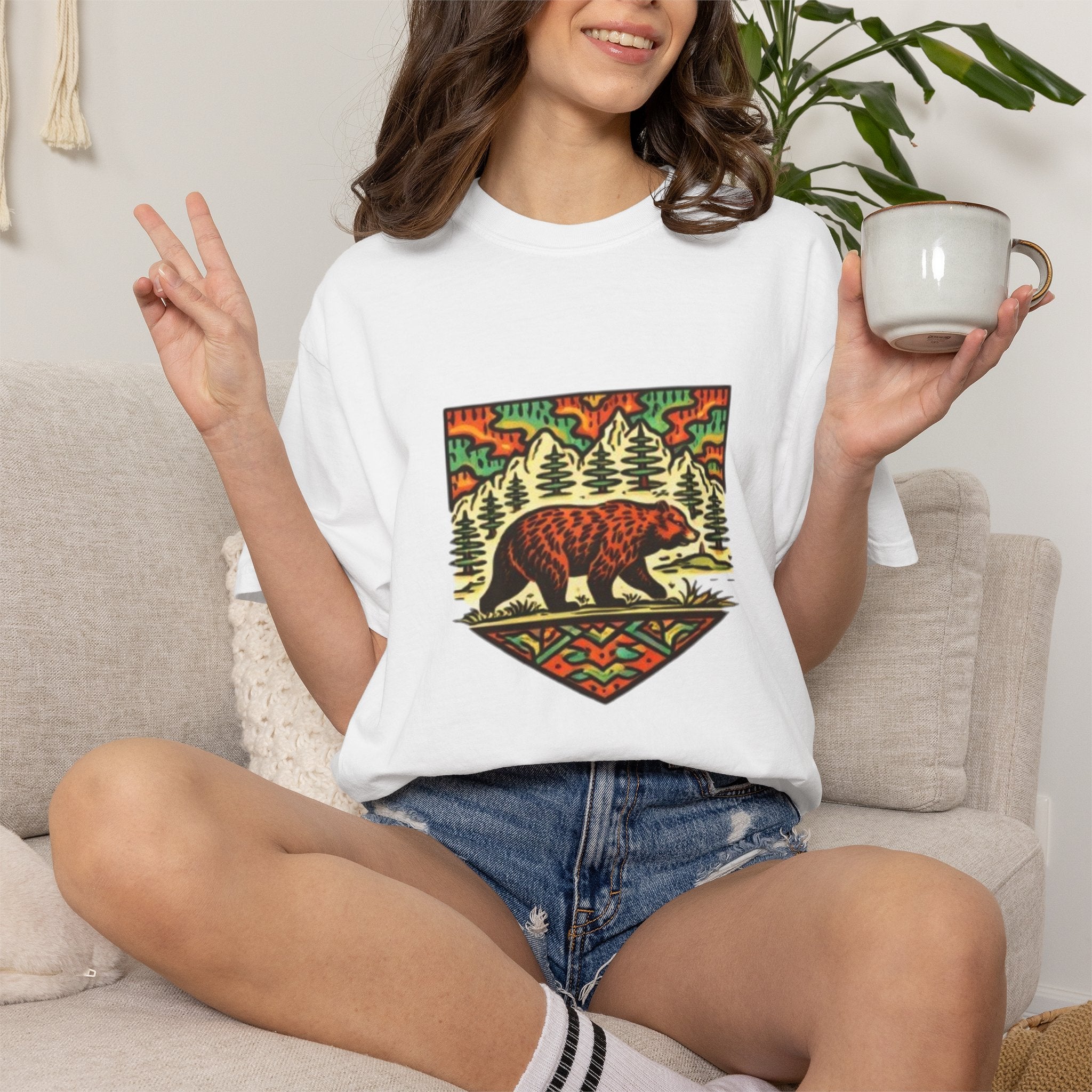 Bear Crest T-Shirt | Vintage Forest Adventure Graphic
