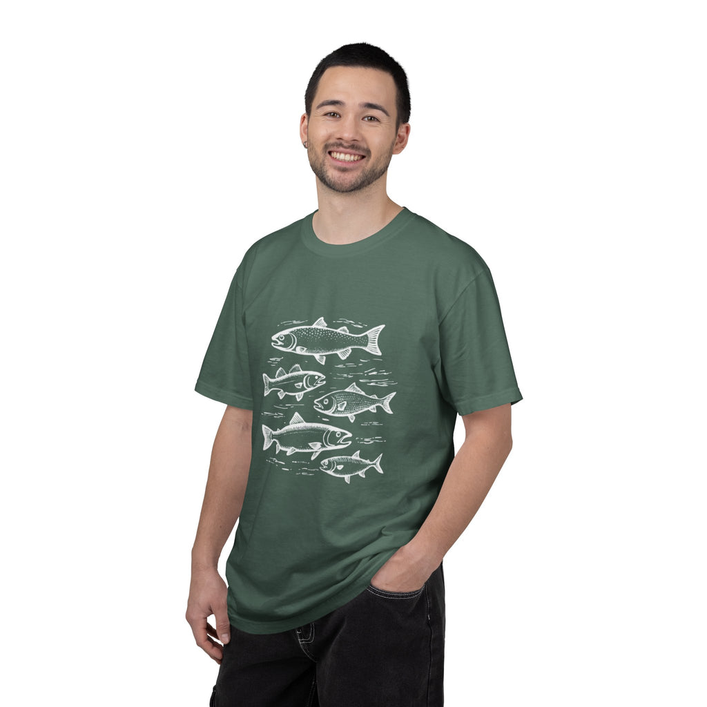 Fish Collection Garment-Dyed T-Shirt | Simple Marine Design