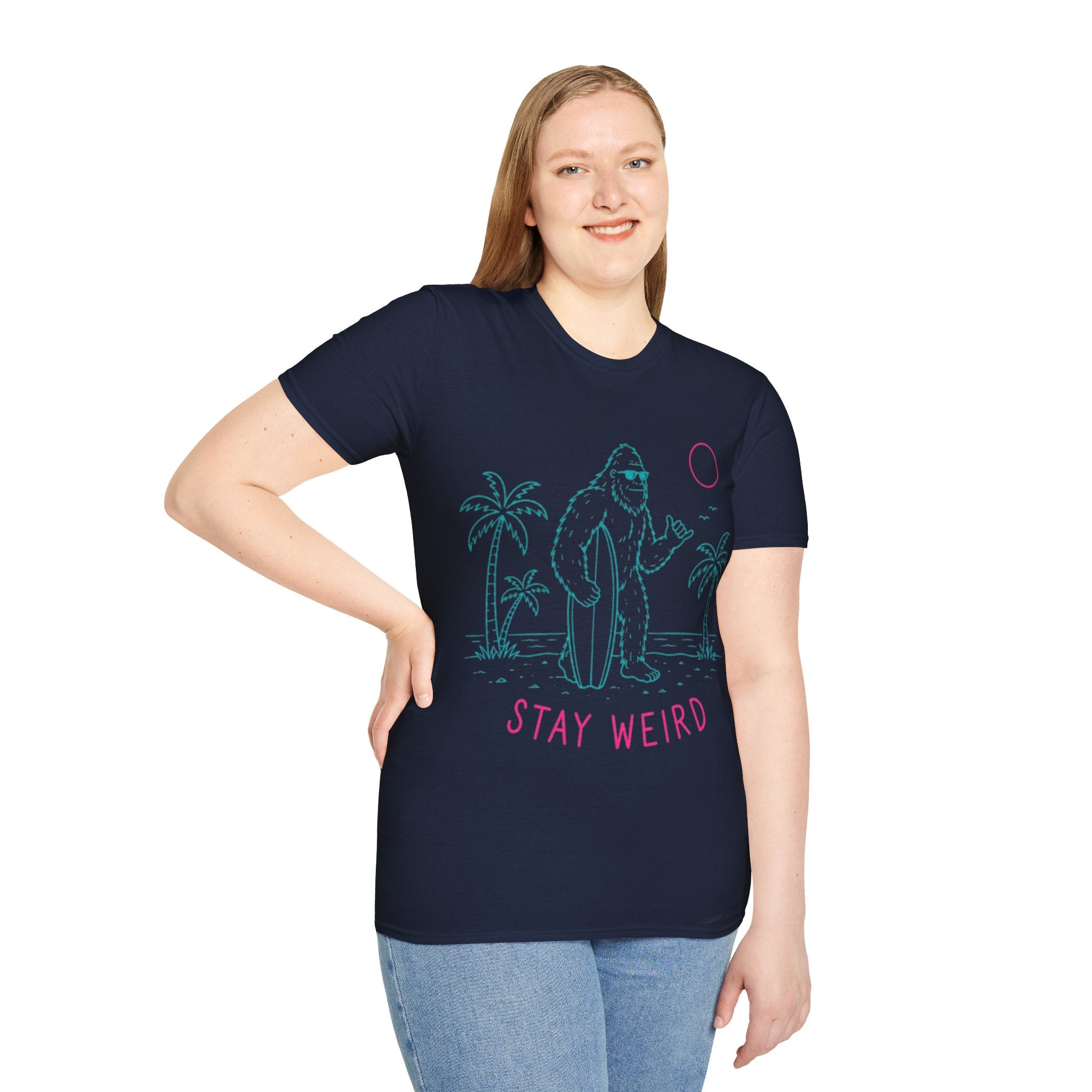 Stay Weird Bigfoot Surf T-Shirt