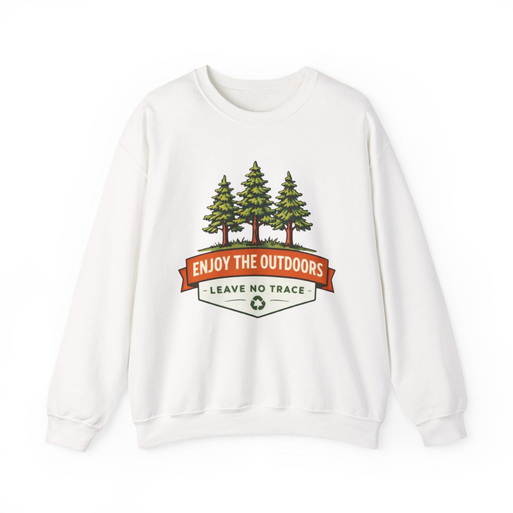 Enjoy the Outdoors Crewneck Sweatshirt | "Leave No Trace" Camping Graphic