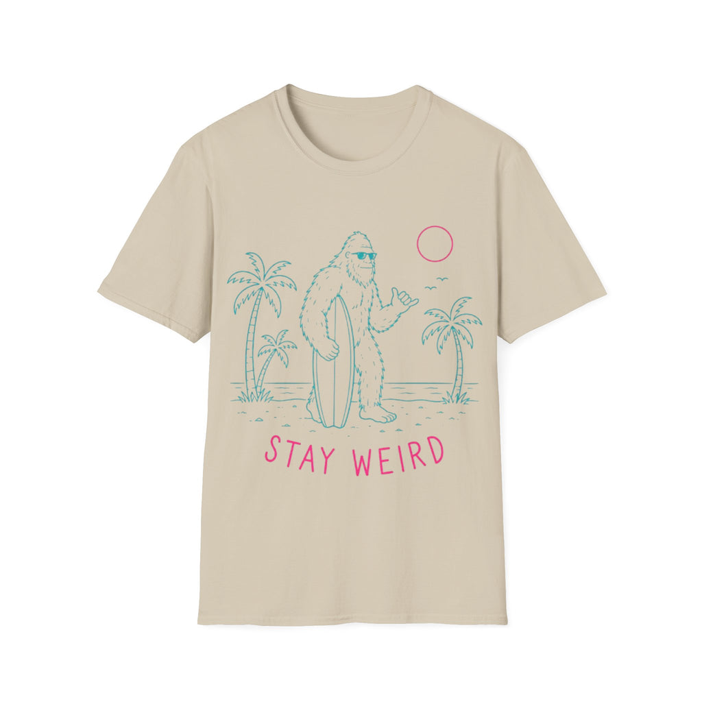 Stay Weird Bigfoot Surf T-Shirt