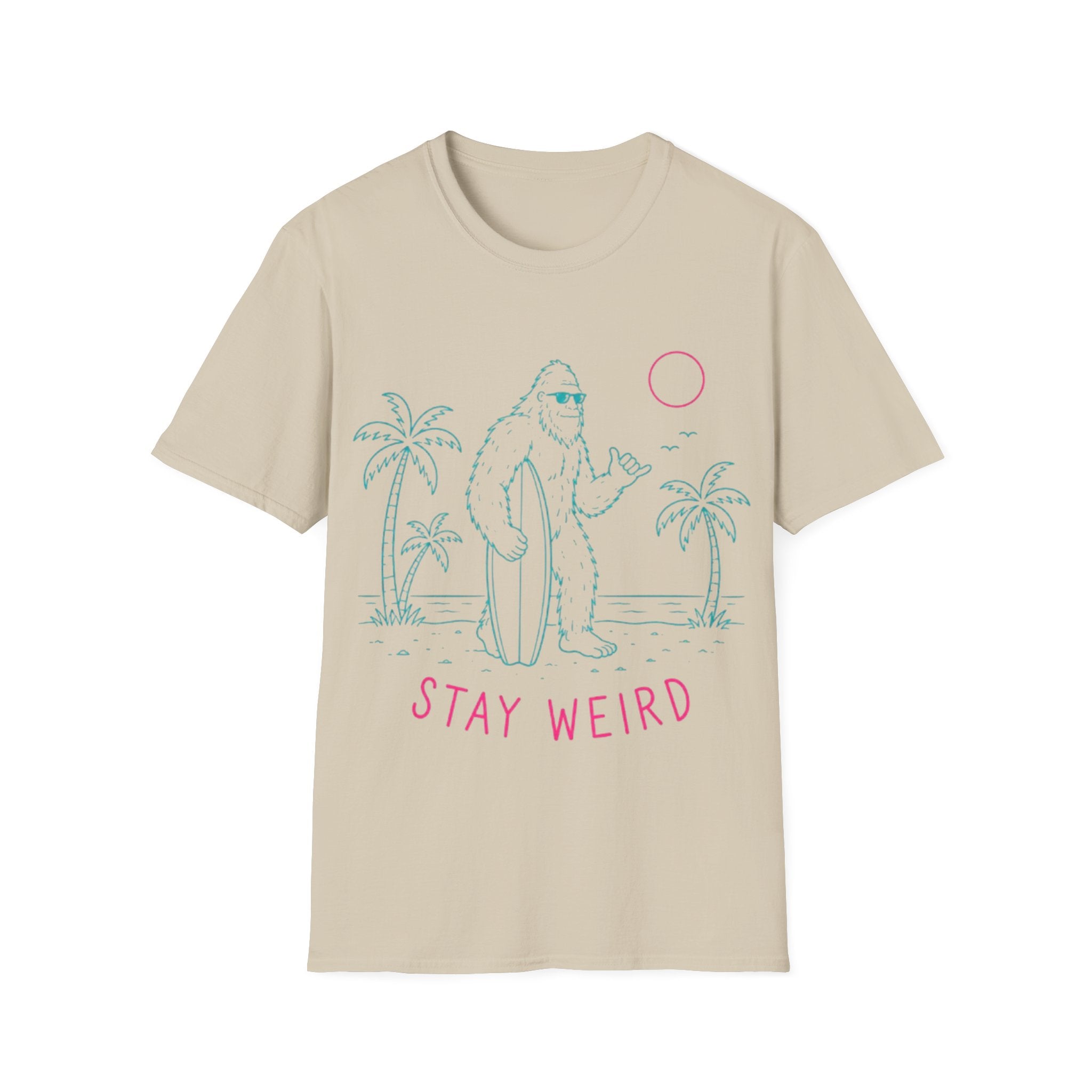 Stay Weird Bigfoot Surf T-Shirt