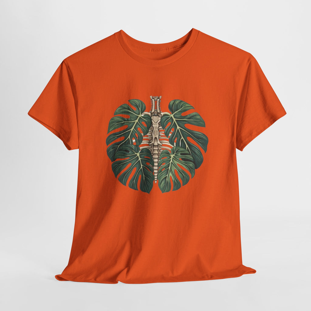 T-Shirt | Tropical Monstera with Brass Skull Botanical Graphic