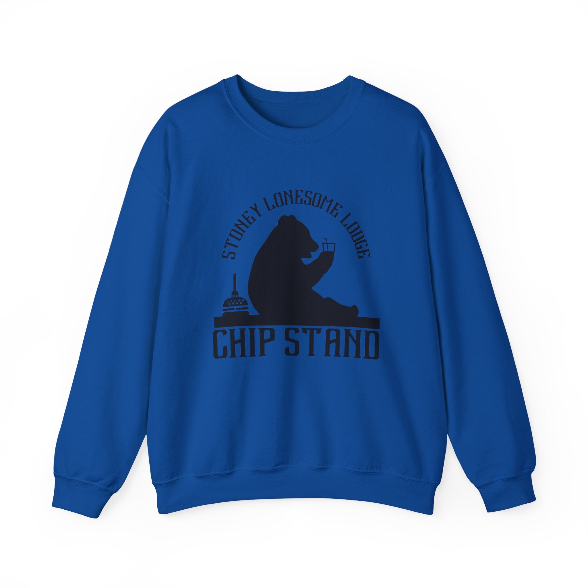Crewneck Sweatshirt | Stoney Lonesome Lodge “Chip Stand” Bear Logo