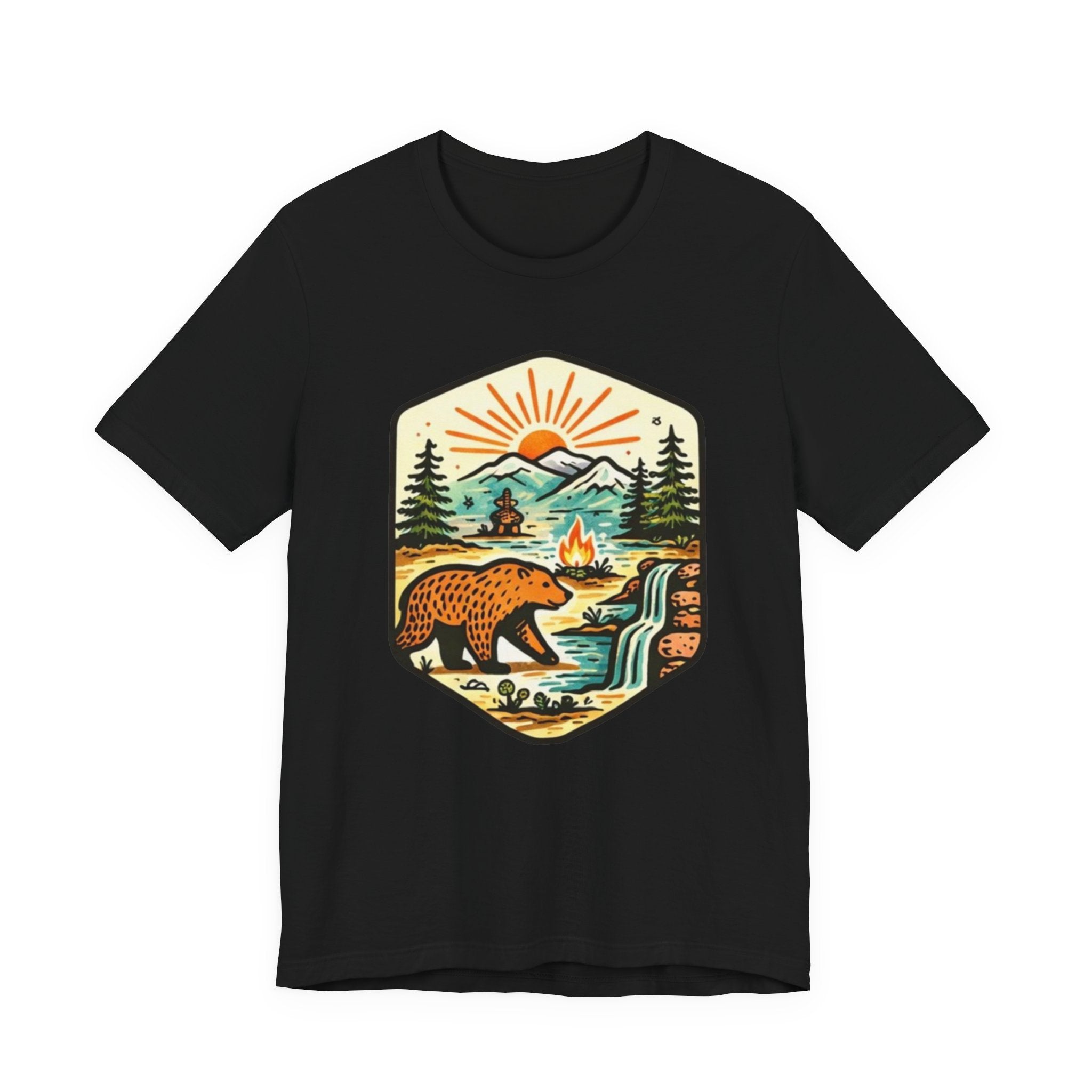 Retro Wilderness Bear T-Shirt Vintage Outdoors Graphic Tee