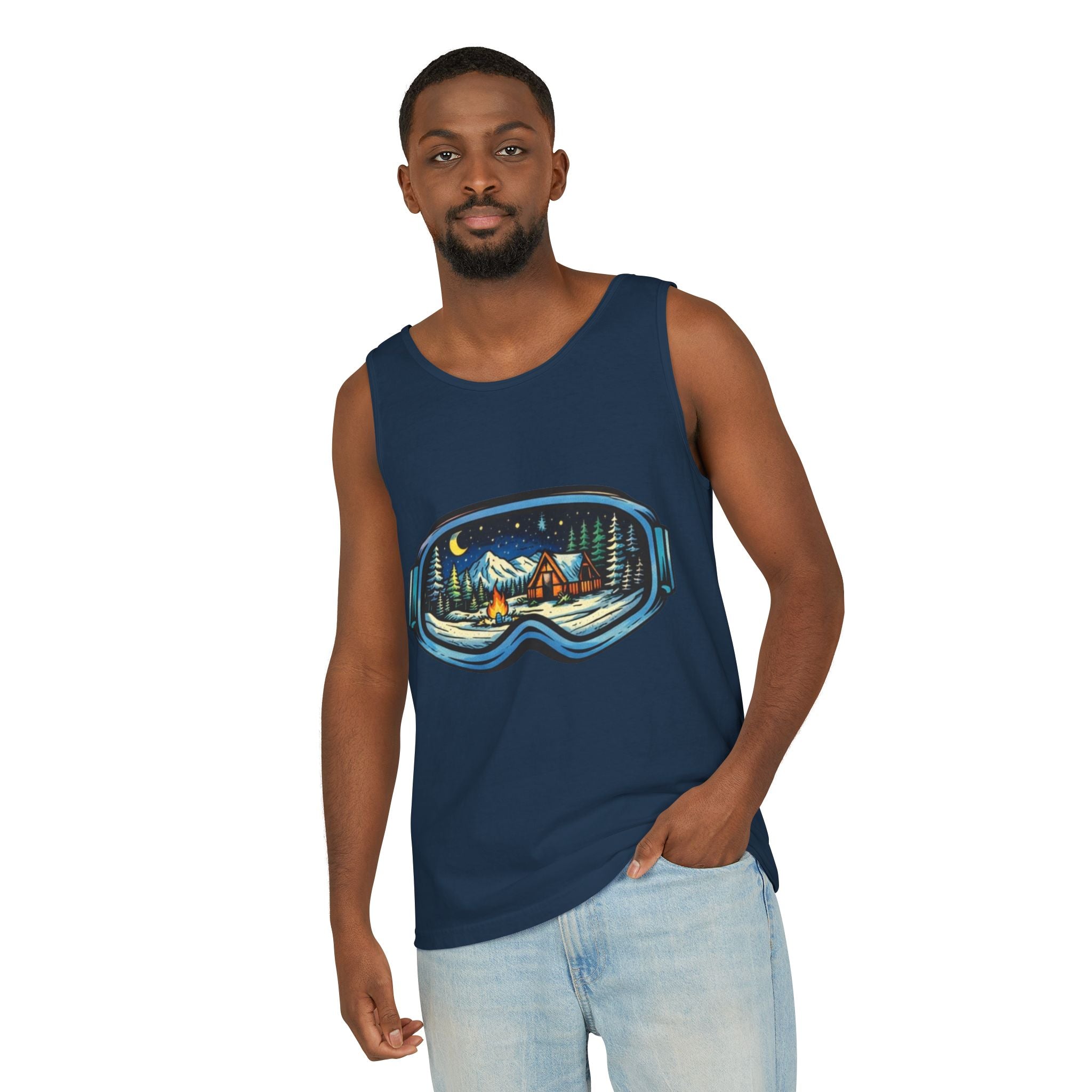 Tank Top | Ski Goggle Winter Cabin Graphic