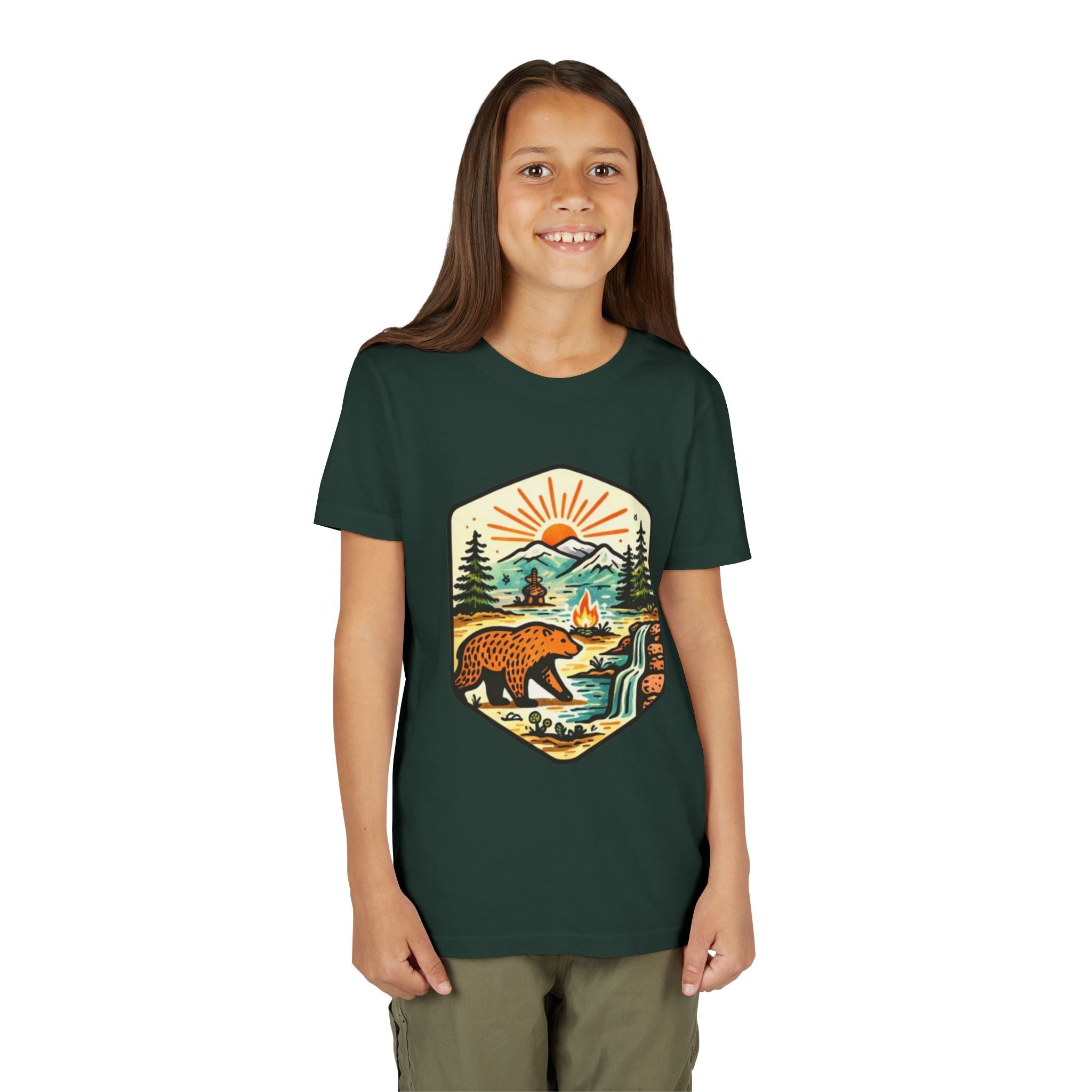 Youth Tee | Bear Camping Adventure Graphic Shirt