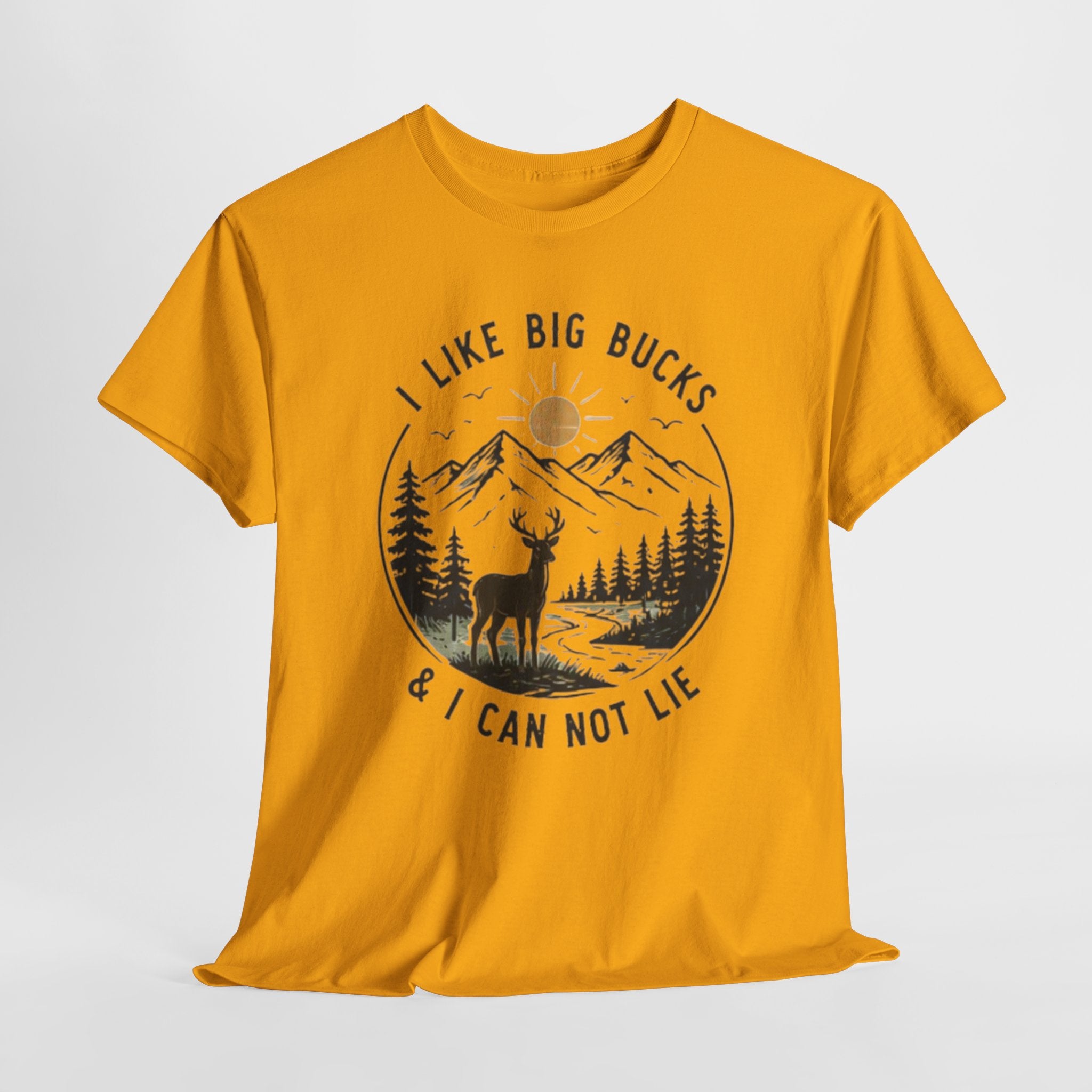 Nature Deer T-Shirt | "I Like Big Bucks & I Can Not Lie" Outdoor Hunting Tee