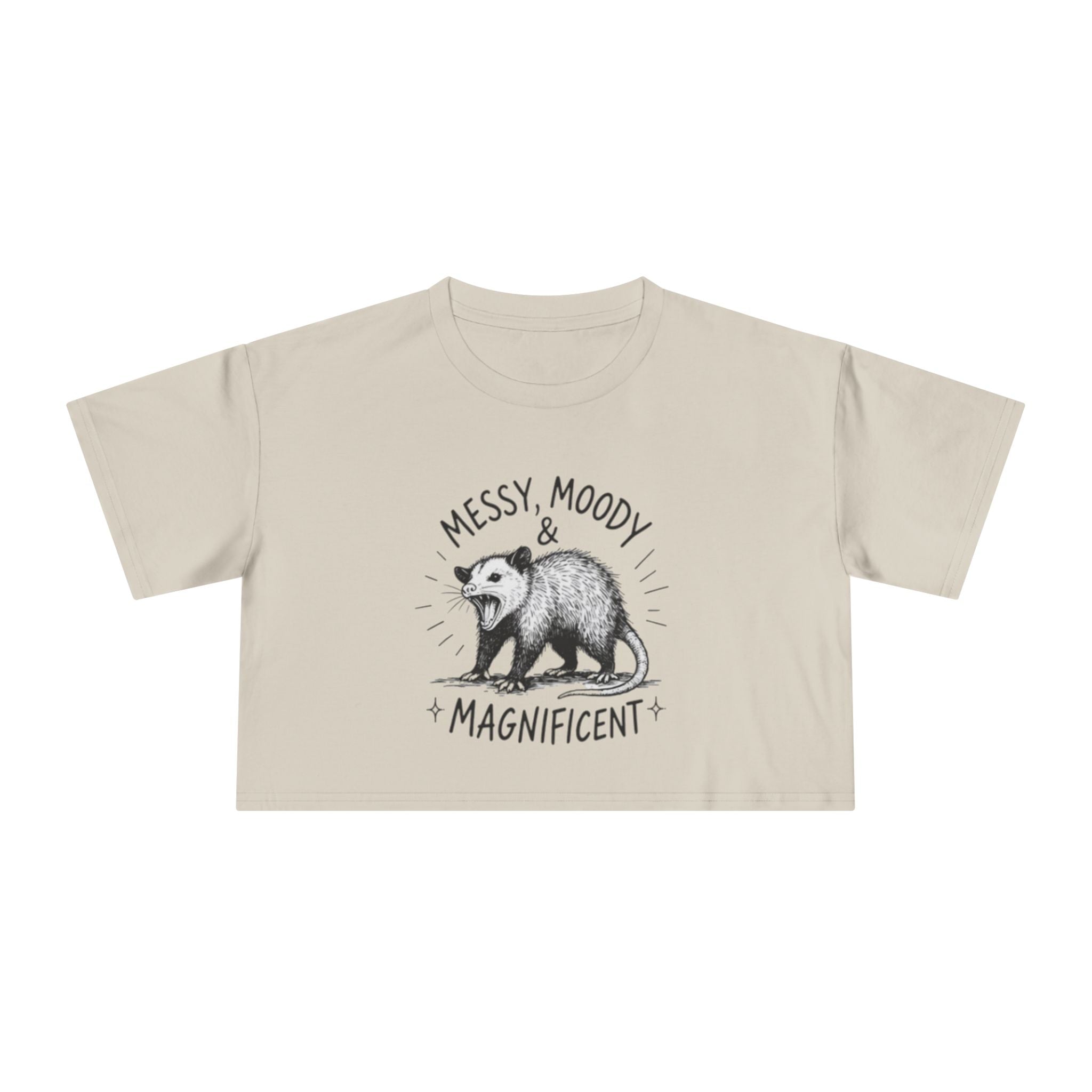 Crop Tee | Messy Moody & Magnificent Opossum Graphic