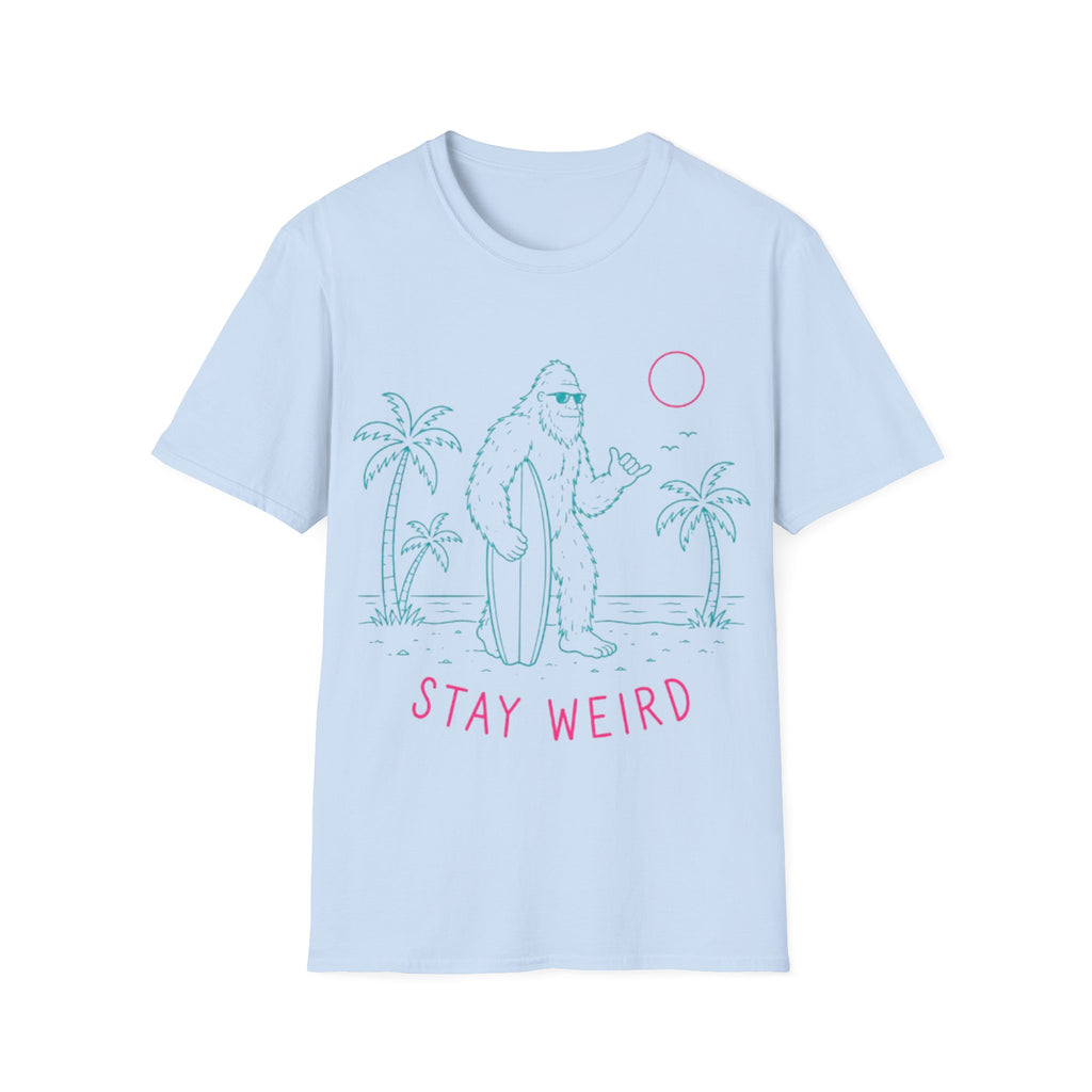 Stay Weird Bigfoot Surf T-Shirt