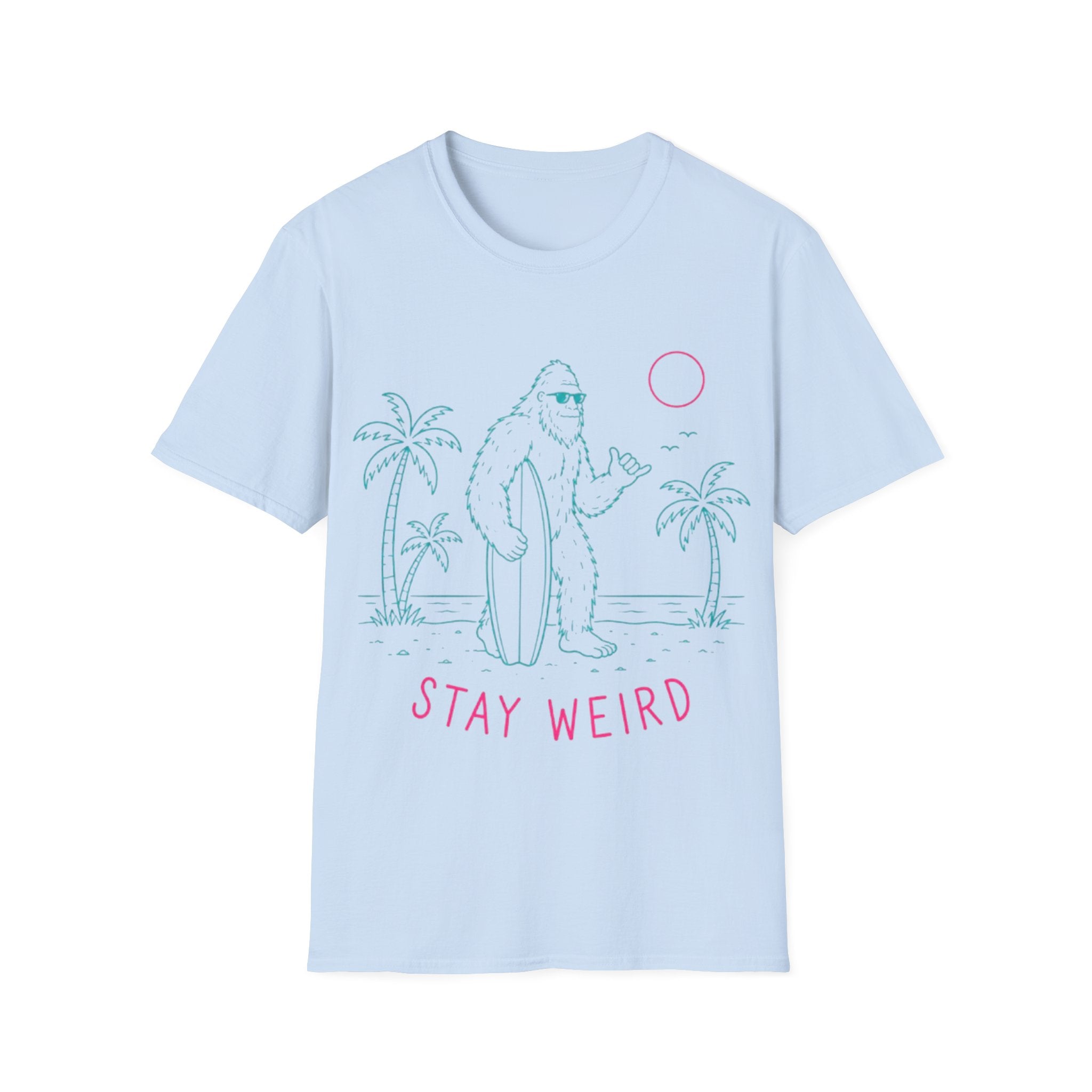 Stay Weird Bigfoot Surf T-Shirt