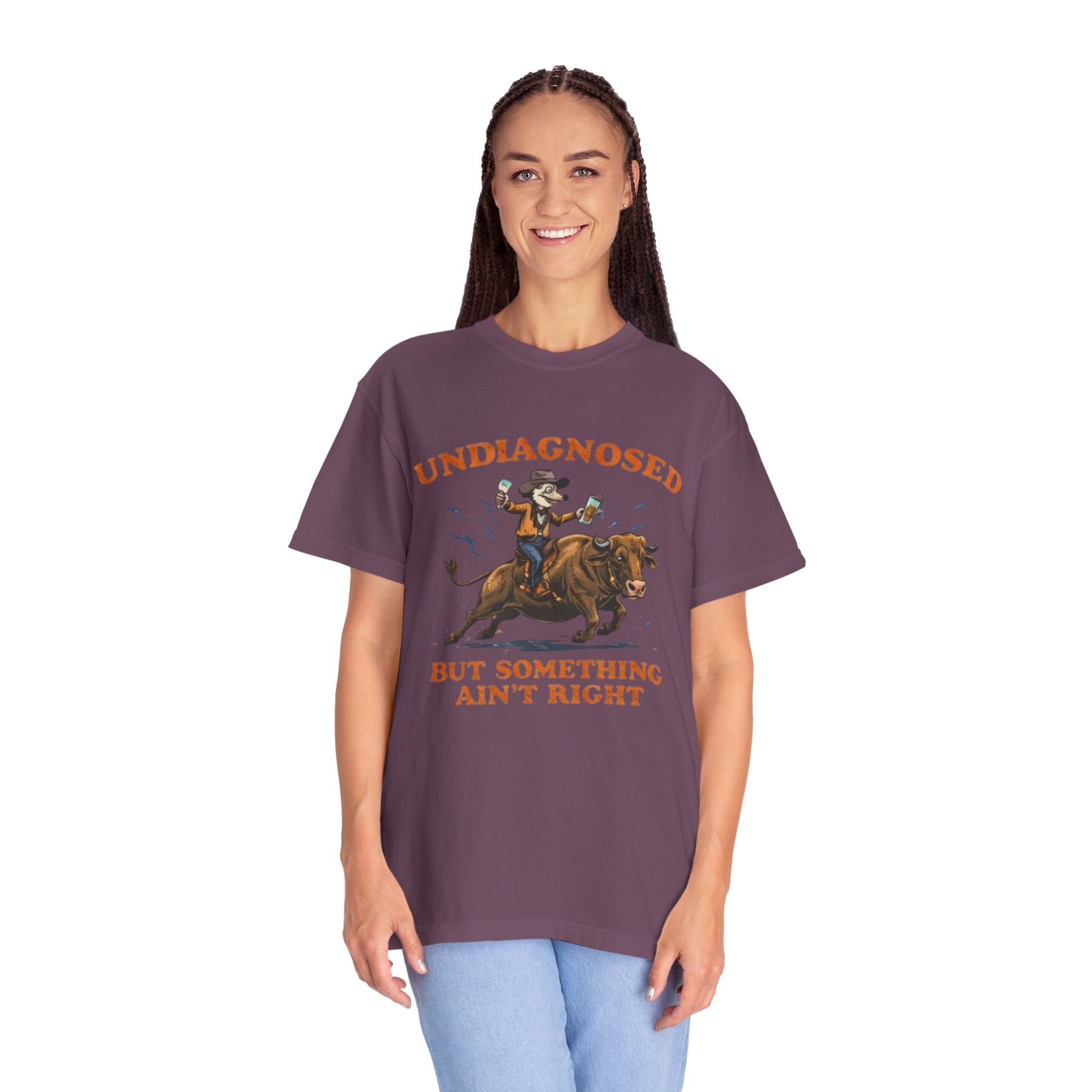 Undiagnosed But Something Ain't Right bull rider T-Shirt | Western Rodeo Graphic Tee