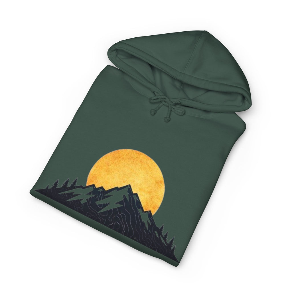 Mountain Sunset Hoodie | Minimal Nature Graphic Hooded Sweatshirt