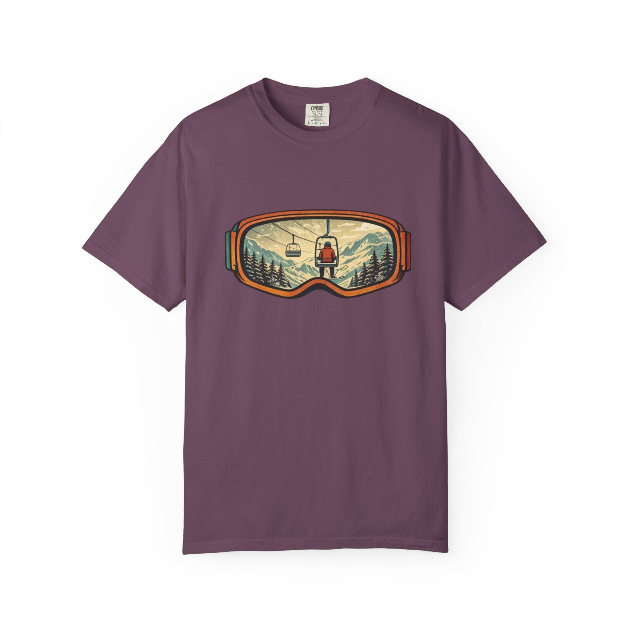 Retro Ski Lift Mountain T-Shirt | Snowboard Goggles Scene