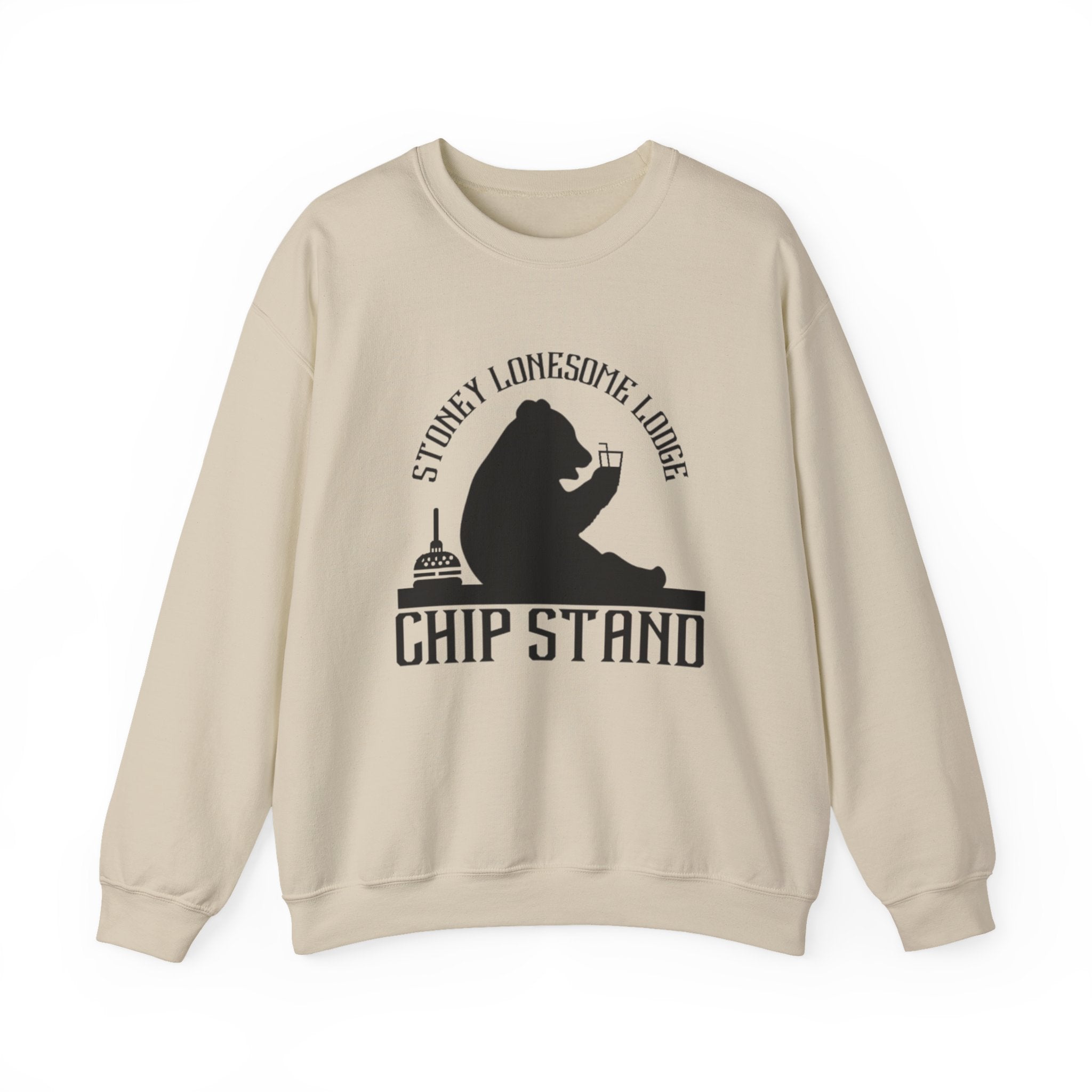 Crewneck Sweatshirt | Stoney Lonesome Lodge “Chip Stand” Bear Logo
