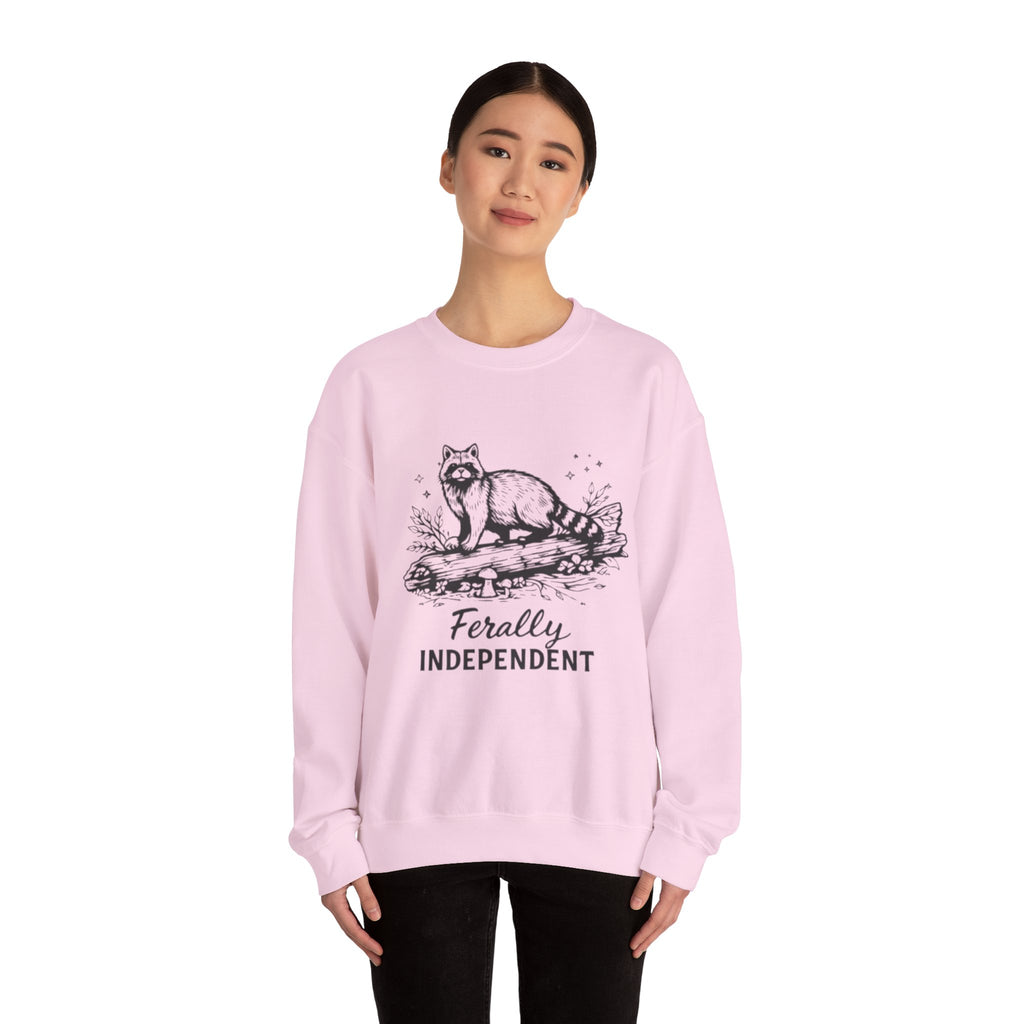 Raccoon Ferally Independent Crewneck Sweatshirt