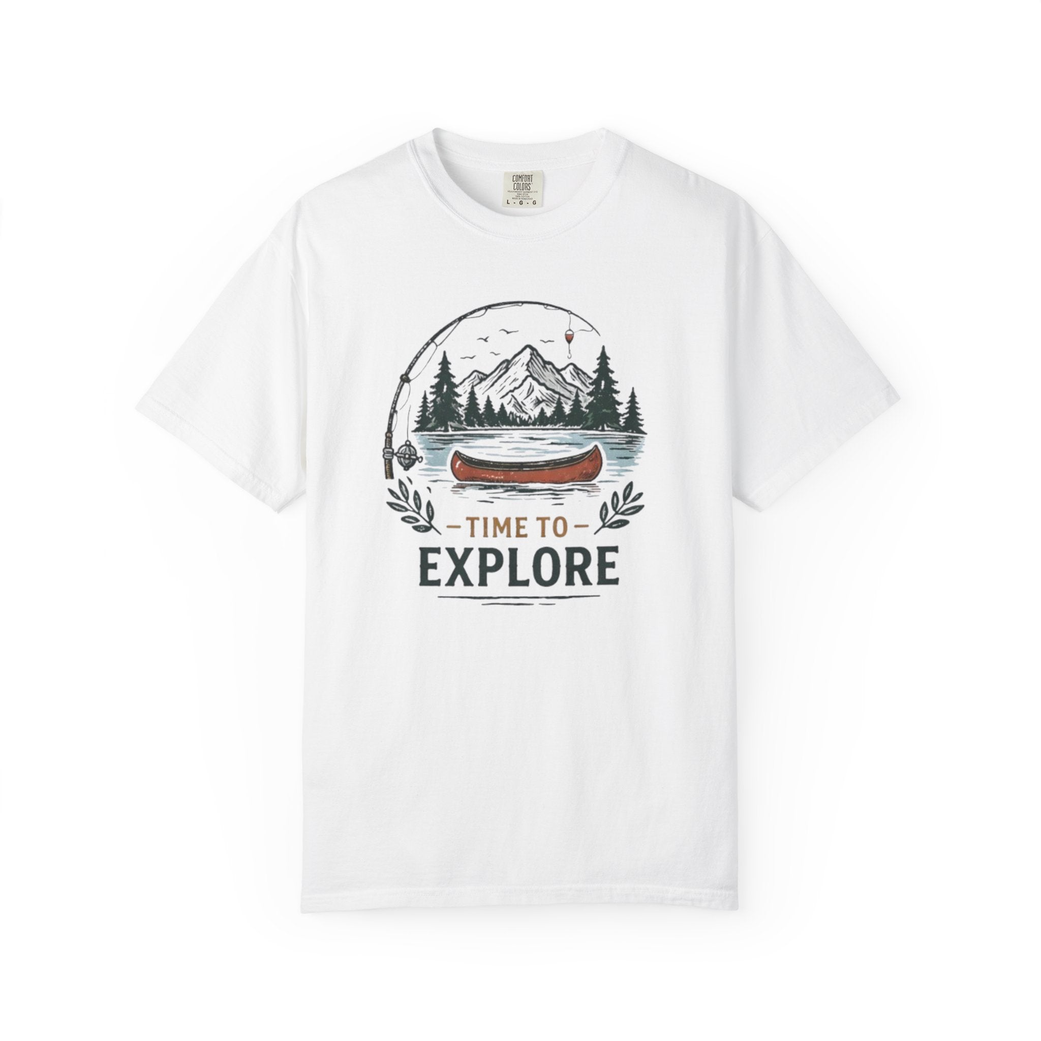 Time to Explore Canoe Graphic T-Shirt