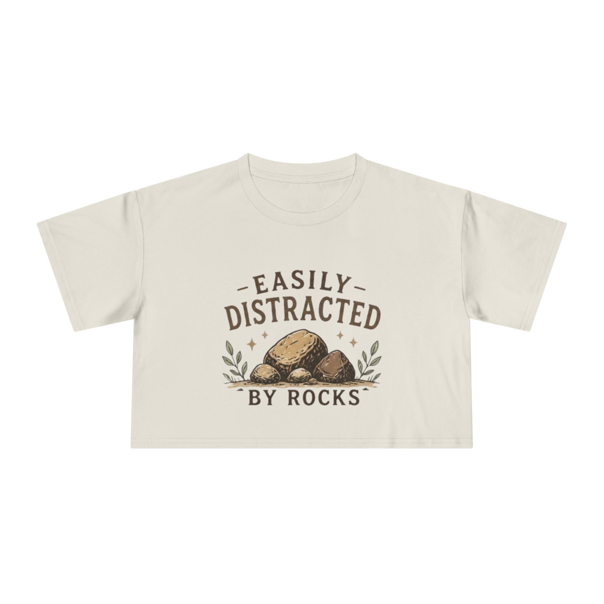 Easily Distracted by Rocks Crop Tee