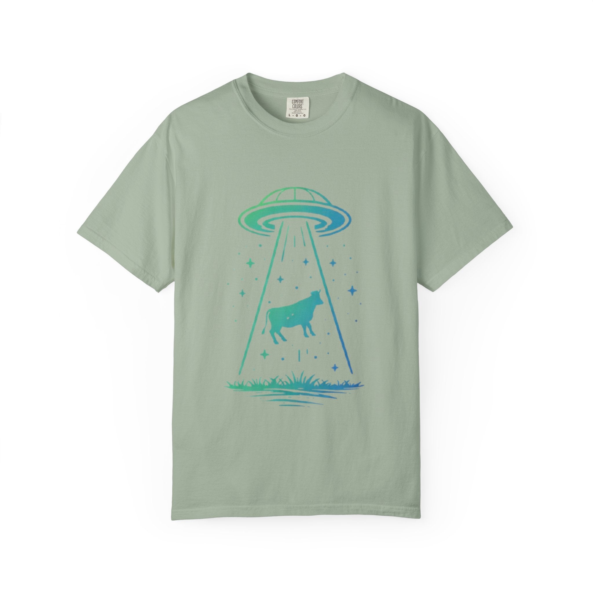 Cow Abduction UFO T-Shirt | Alien Cow Beam Graphic Tee