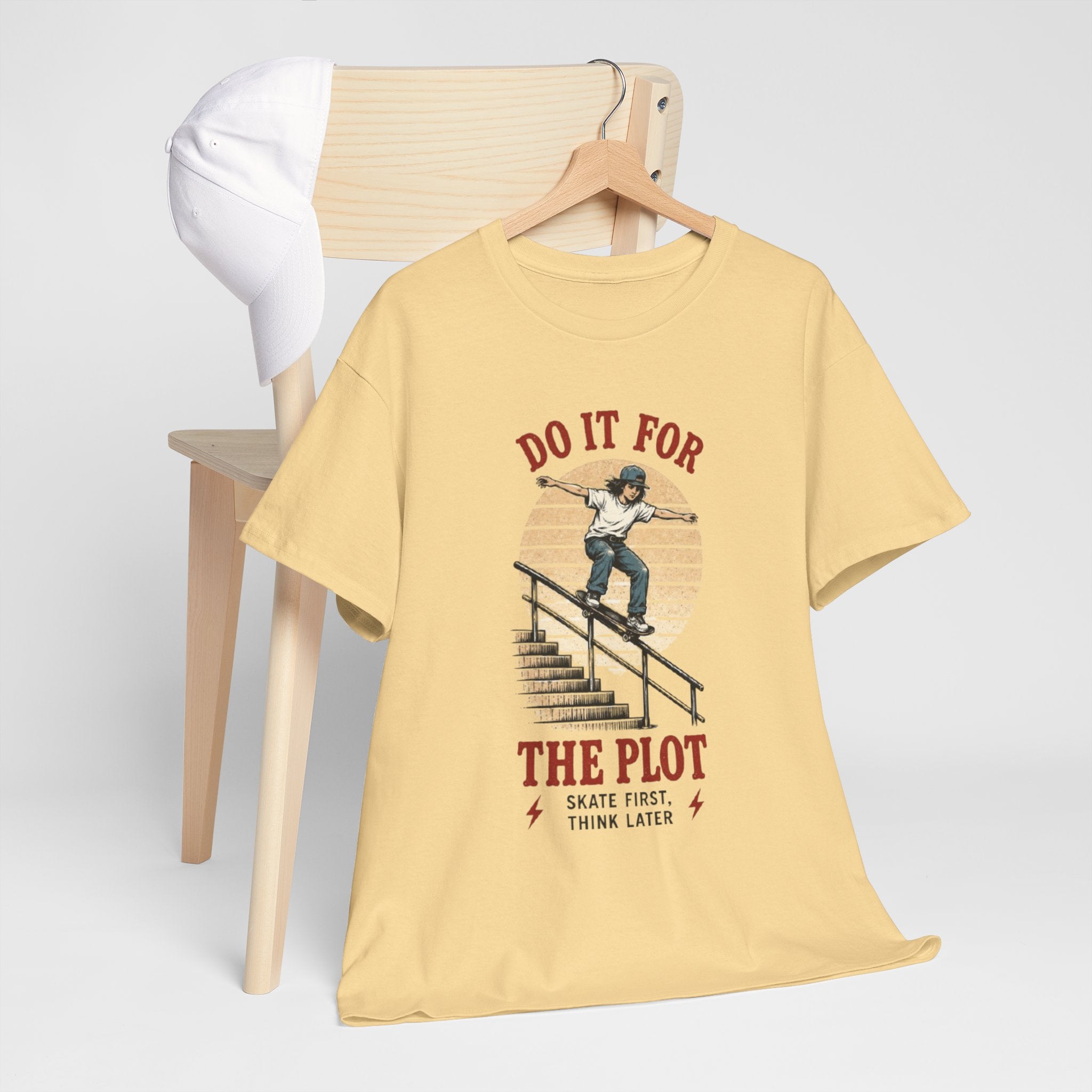 Skate Tee | "Do It For The Plot" Retro Skateboarding Graphic Shirt