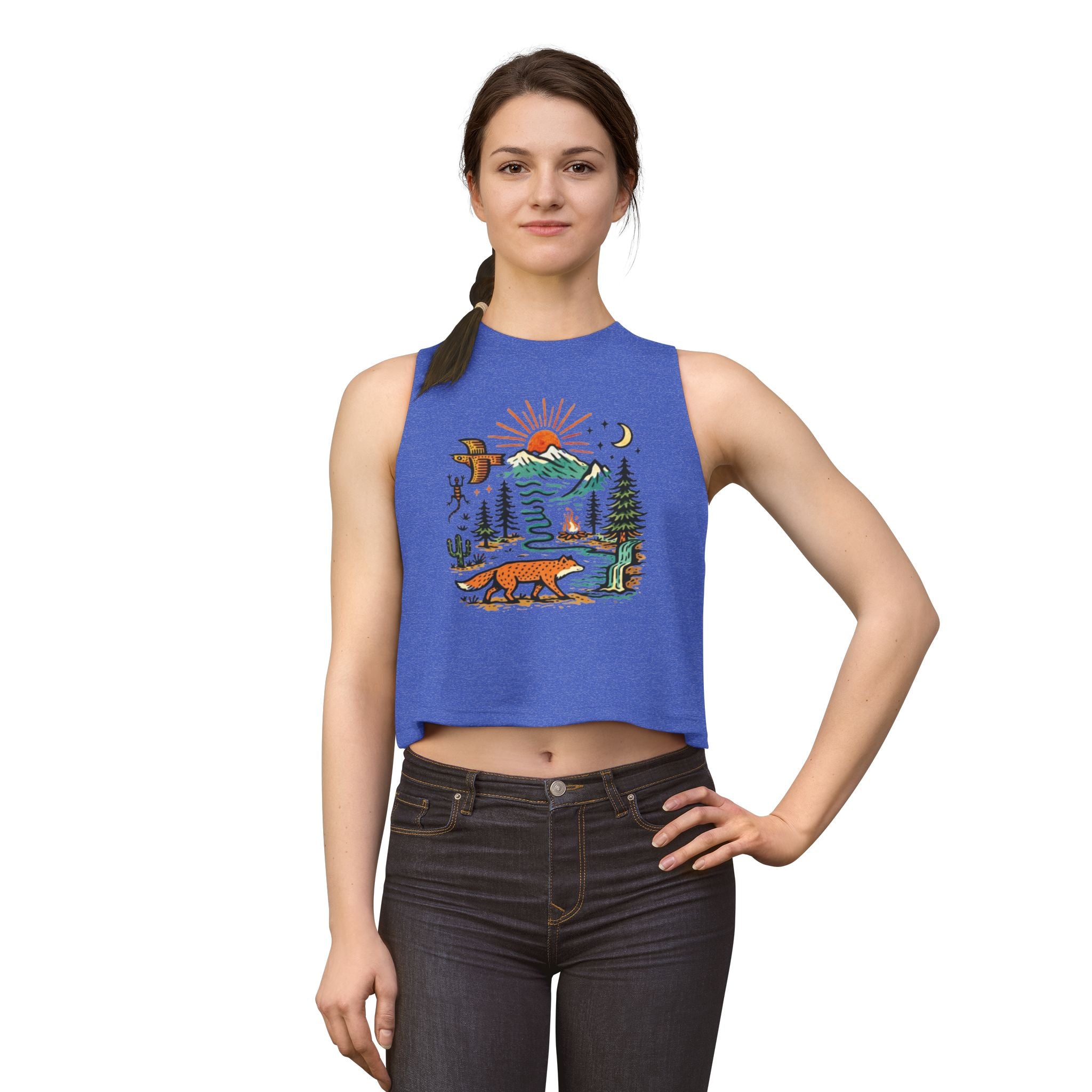 Nature Wilderness Fox Tank Women's Crop Top