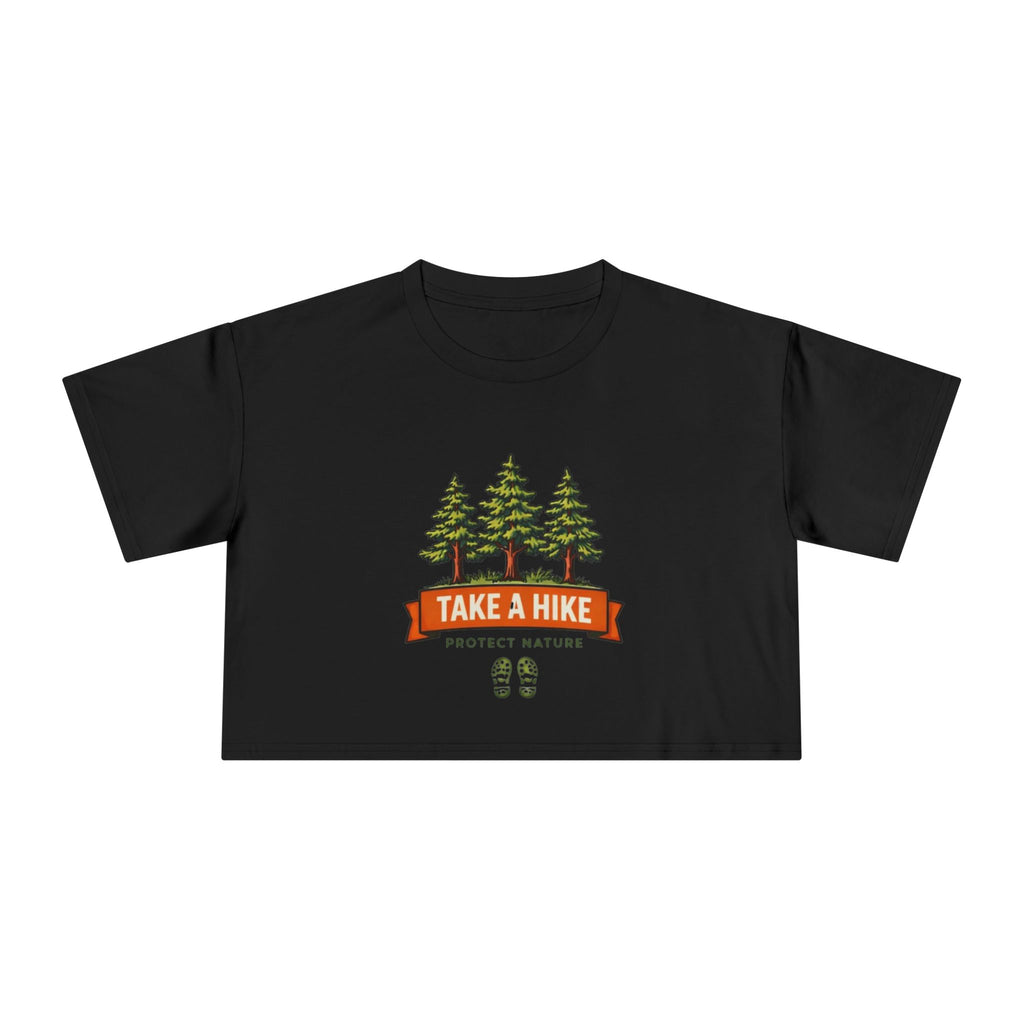 Take a Hike Crop Tee | Womens Outdoor Hiking Shirt | Protect Nature Graphic Top