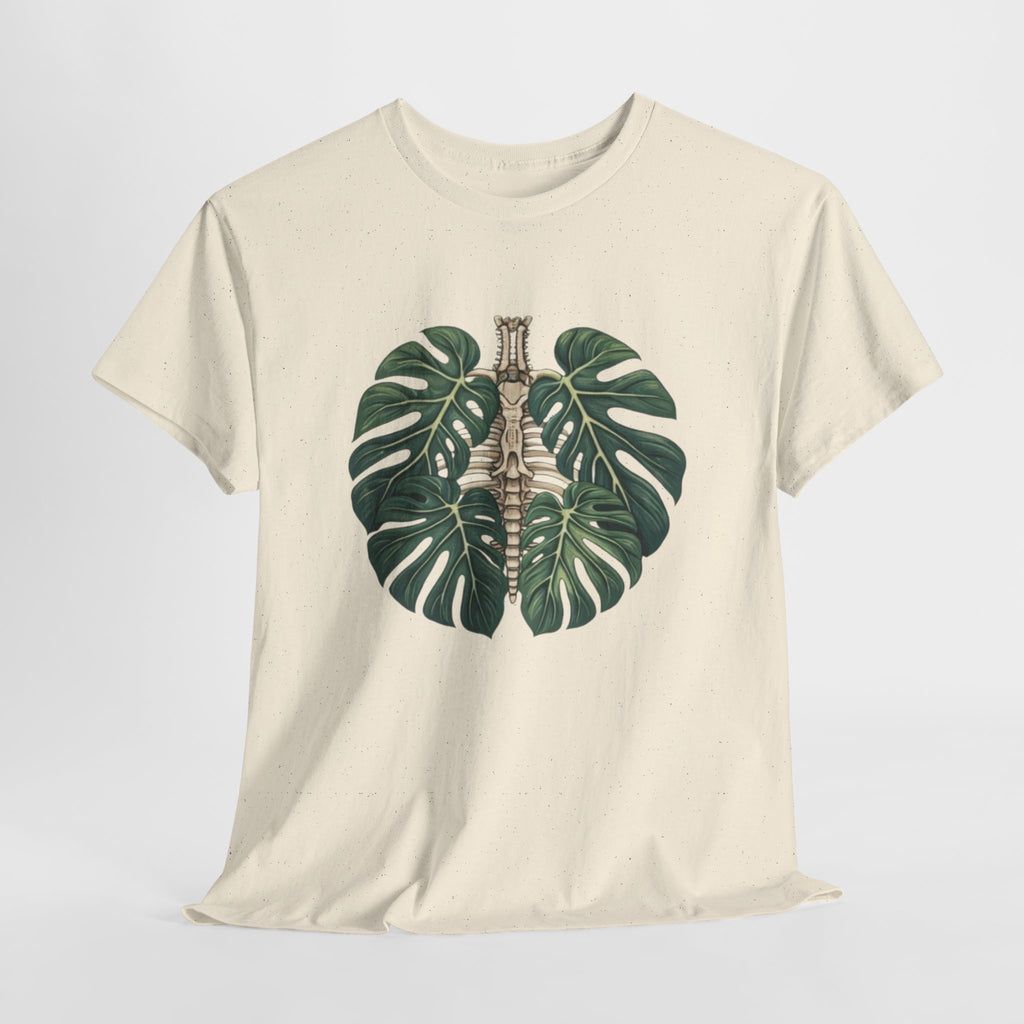 T-Shirt | Tropical Monstera with Brass Skull Botanical Graphic