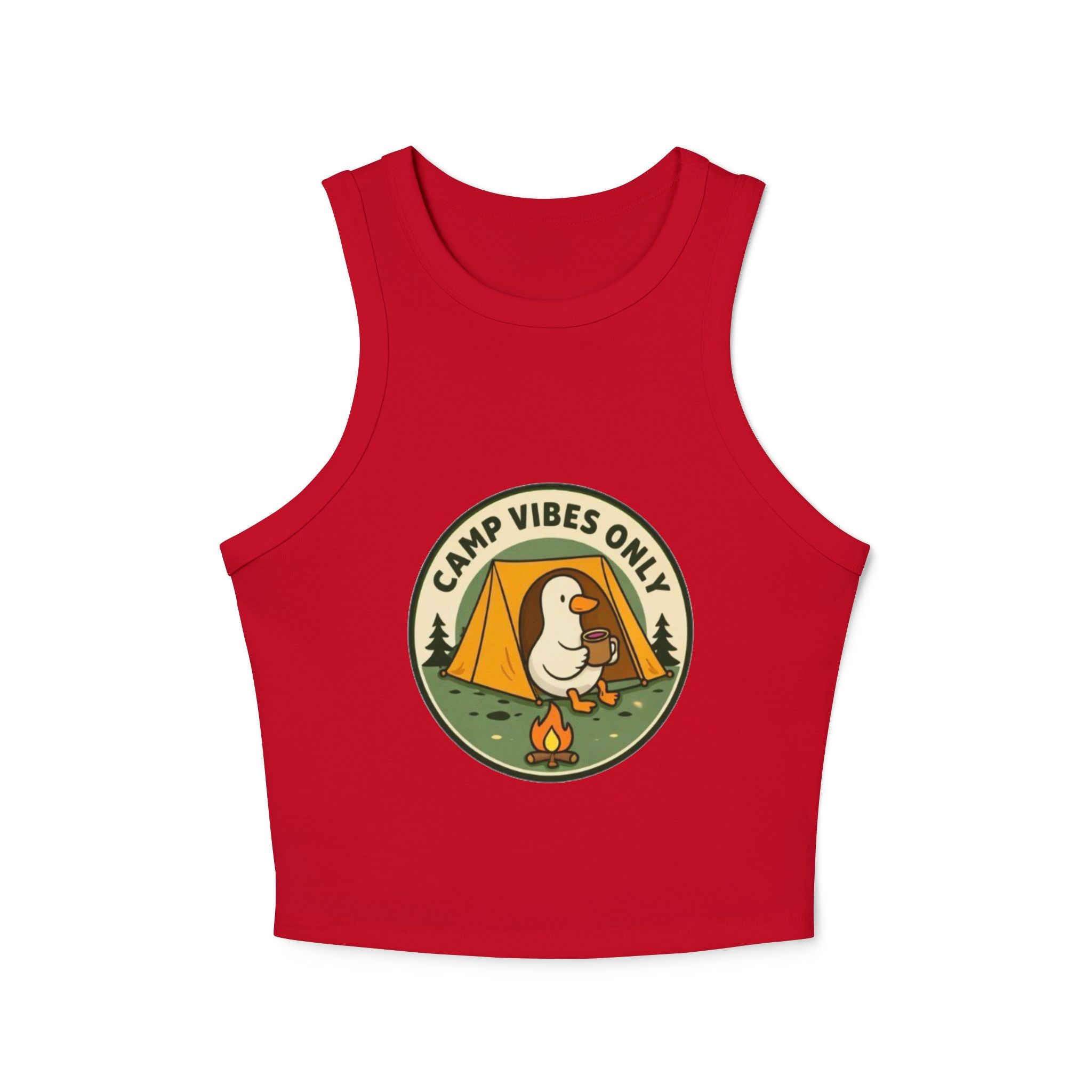 Camp Vibes Only Ducky Racer Tank | Womens Camping Graphic Tank Top