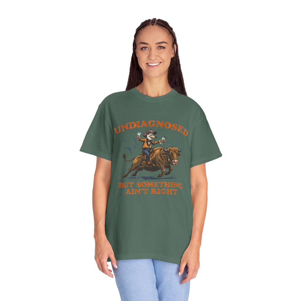Undiagnosed But Something Ain't Right bull rider T-Shirt | Western Rodeo Graphic Tee