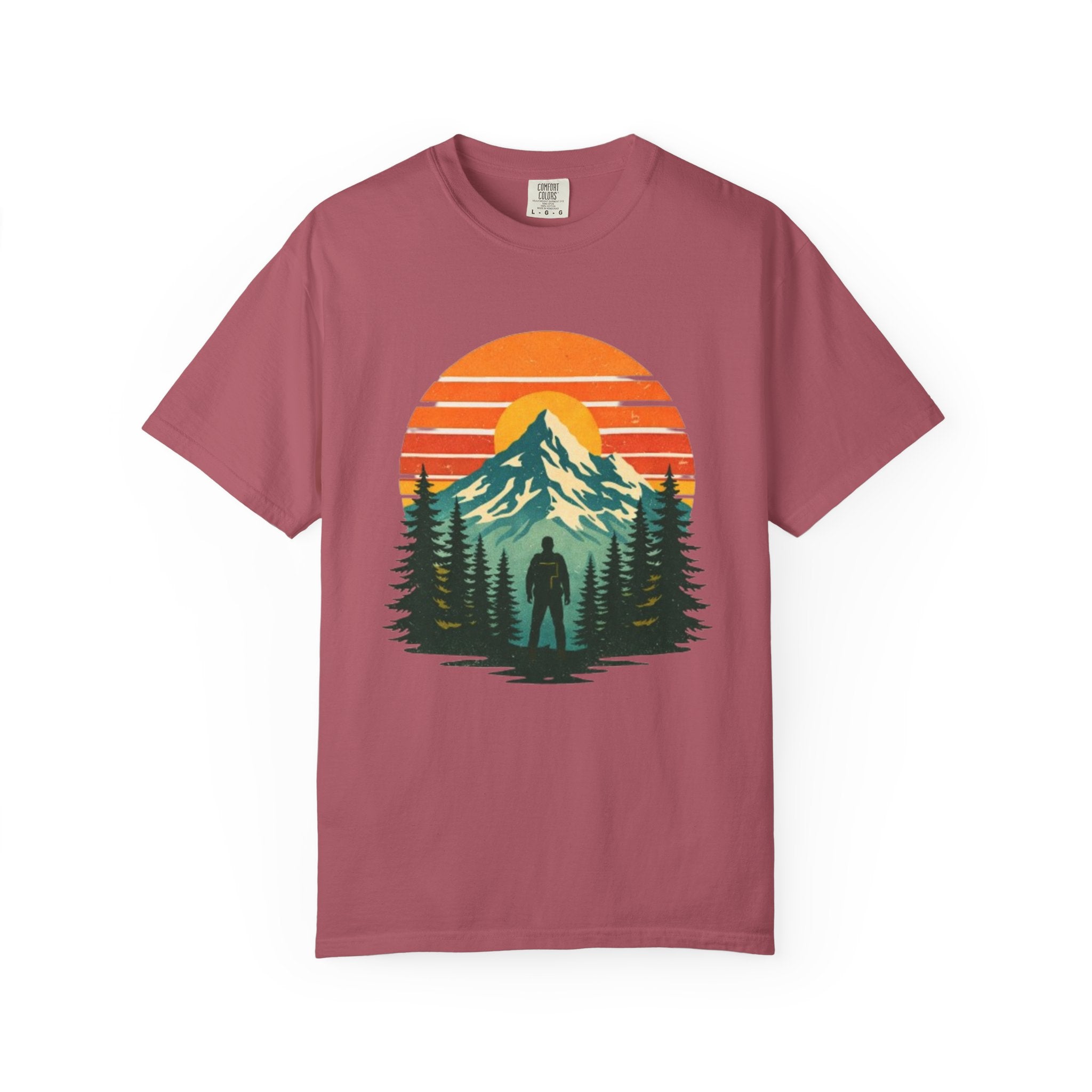 Retro Mountainscape Hiker T-Shirt