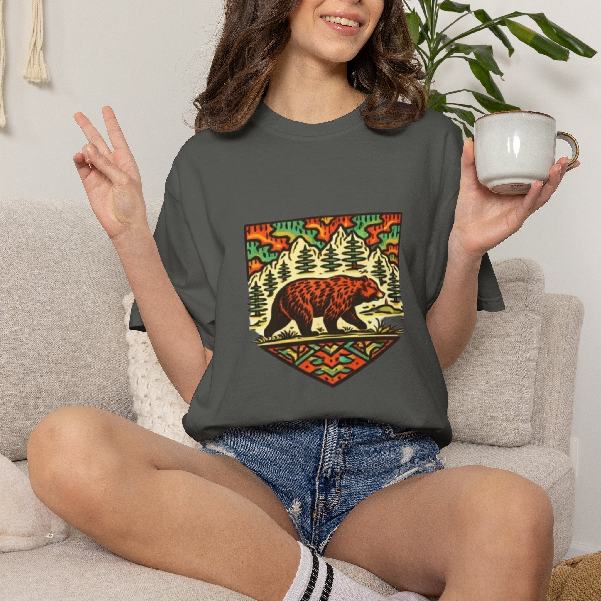 Bear Crest T-Shirt | Vintage Forest Adventure Graphic