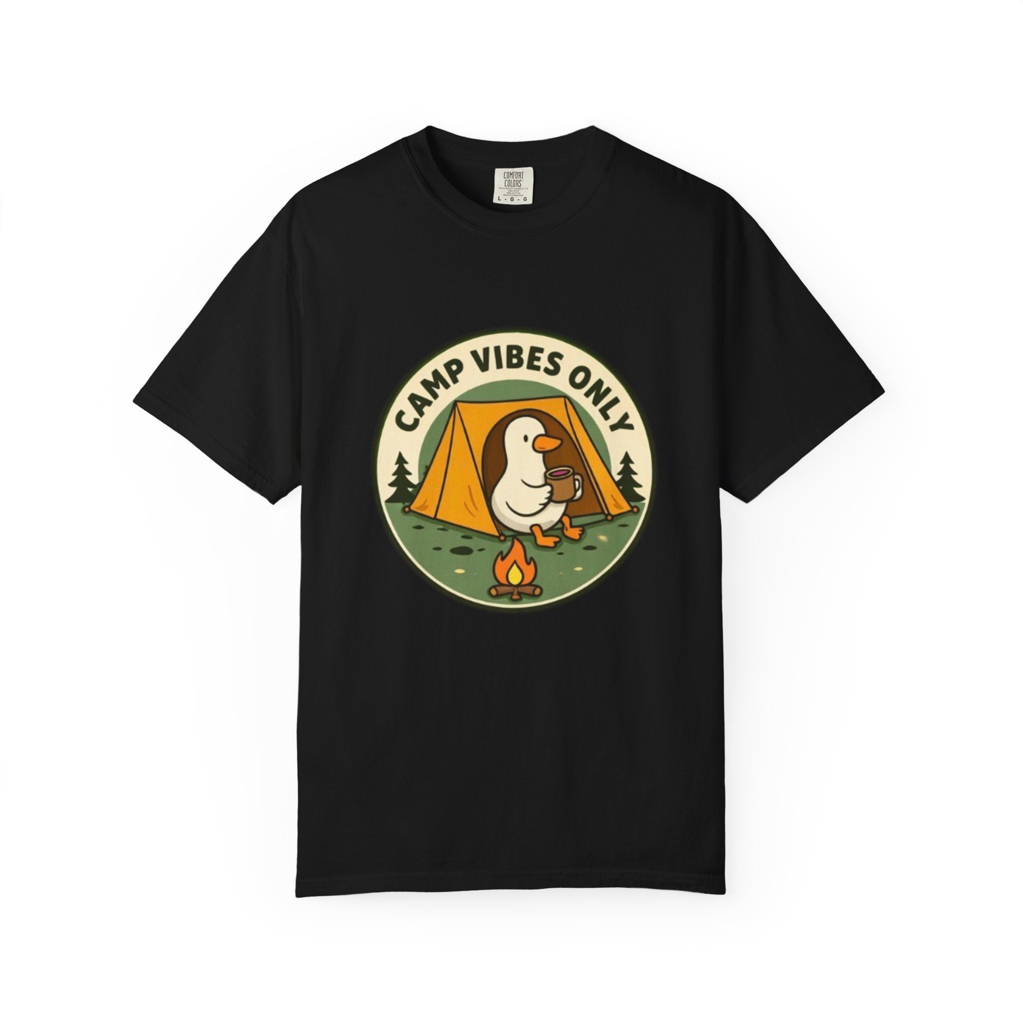 Camp Vibes Only T-Shirt | Cute Duck Camping Graphic Tee