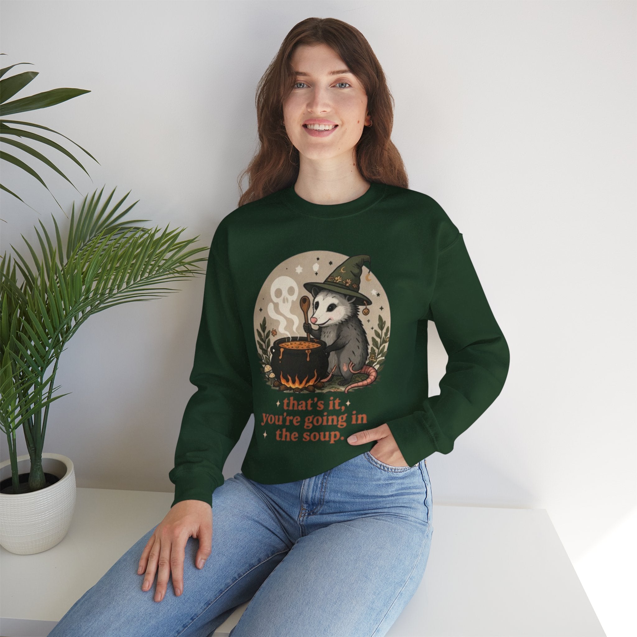 Witchy Opossum Sweatshirt | "Thats It, You're Going in the Soup"