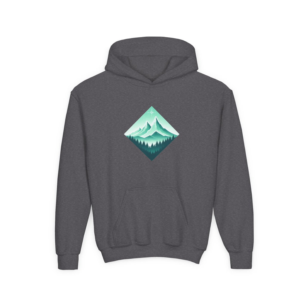 Youth Hoodie | Mint Mountain Graphic Pullover